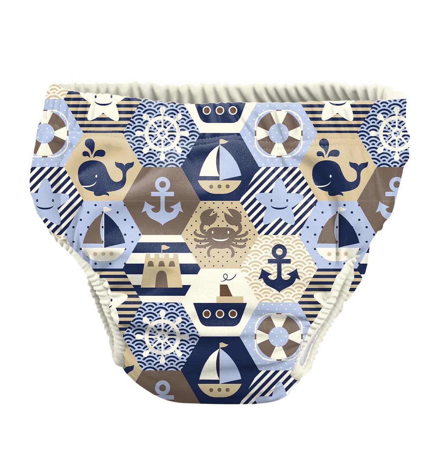 PSS!- Baby swimming pants - Model Sailor Boy - For babies from 3 to 8 kg - M - Unisex - Multi -colored design - absorbent and reusable - waterproof and convenient - 1 piece of Sailor Boy M