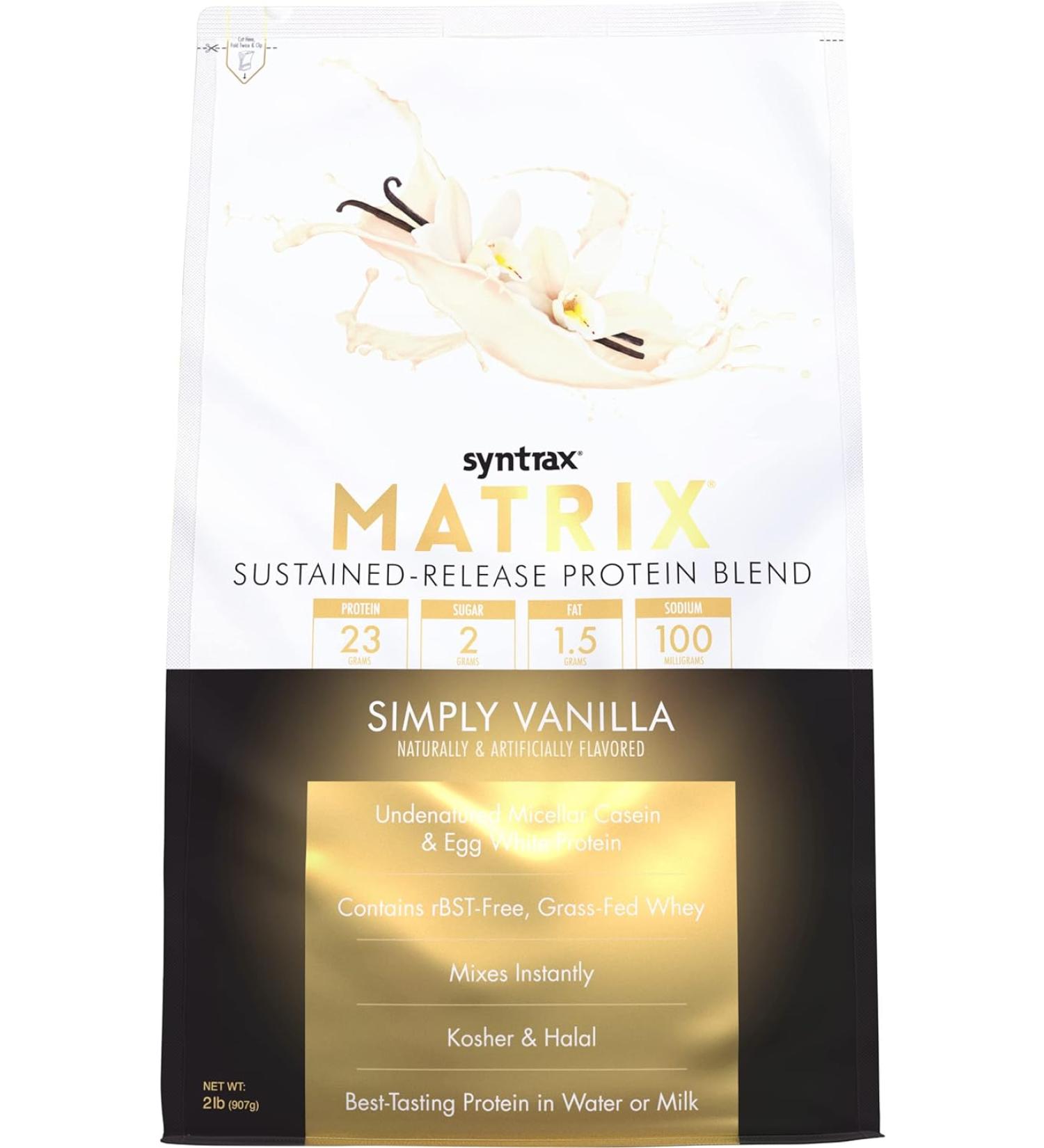 Syntrax Nutrition Matrix Protein Powder - Simply Vanilla - 2lb - Buy Online on GoSupps.com