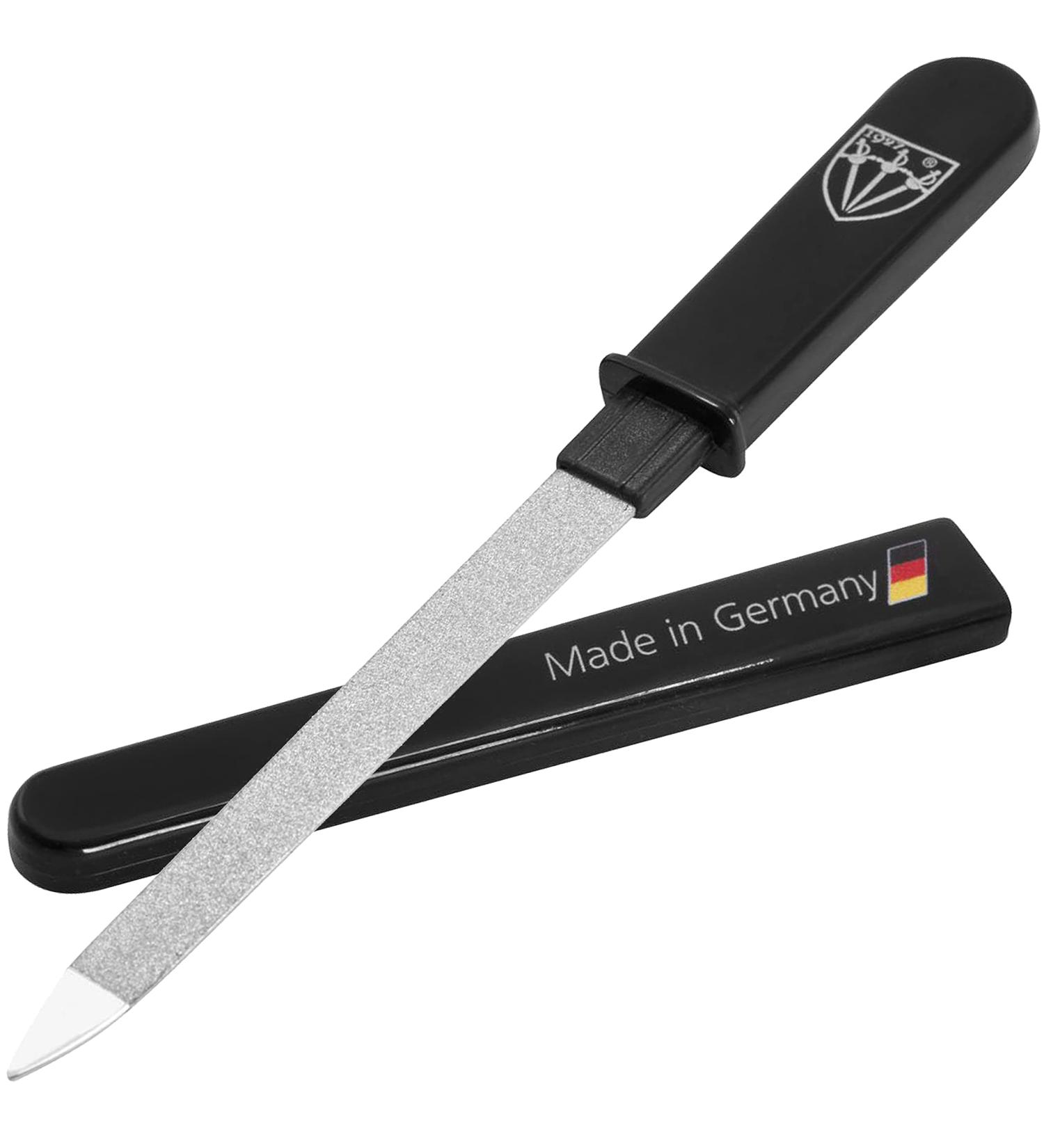 3 Swords Germany - Brand quality double sided (fine & coarse) SAPPHIRE POCKET NAIL FILE manicure pedicure grooming for professional finger & toe nail care by 3 Swords Made in Solingen Germany (4178) Sapphire Nail File - Buy Online on GoSupps.com