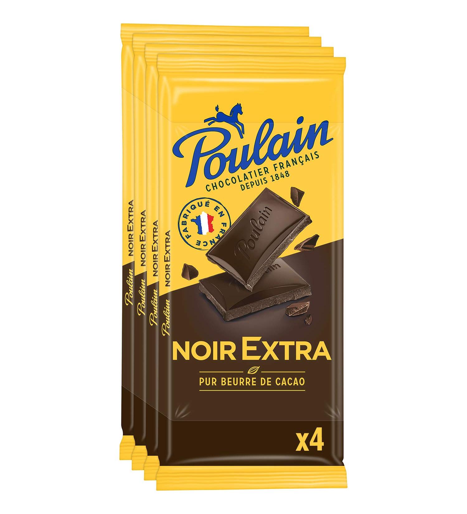 Poulain Extra Dark Chocolate 4 x 100 g - Buy Online on GoSupps.com