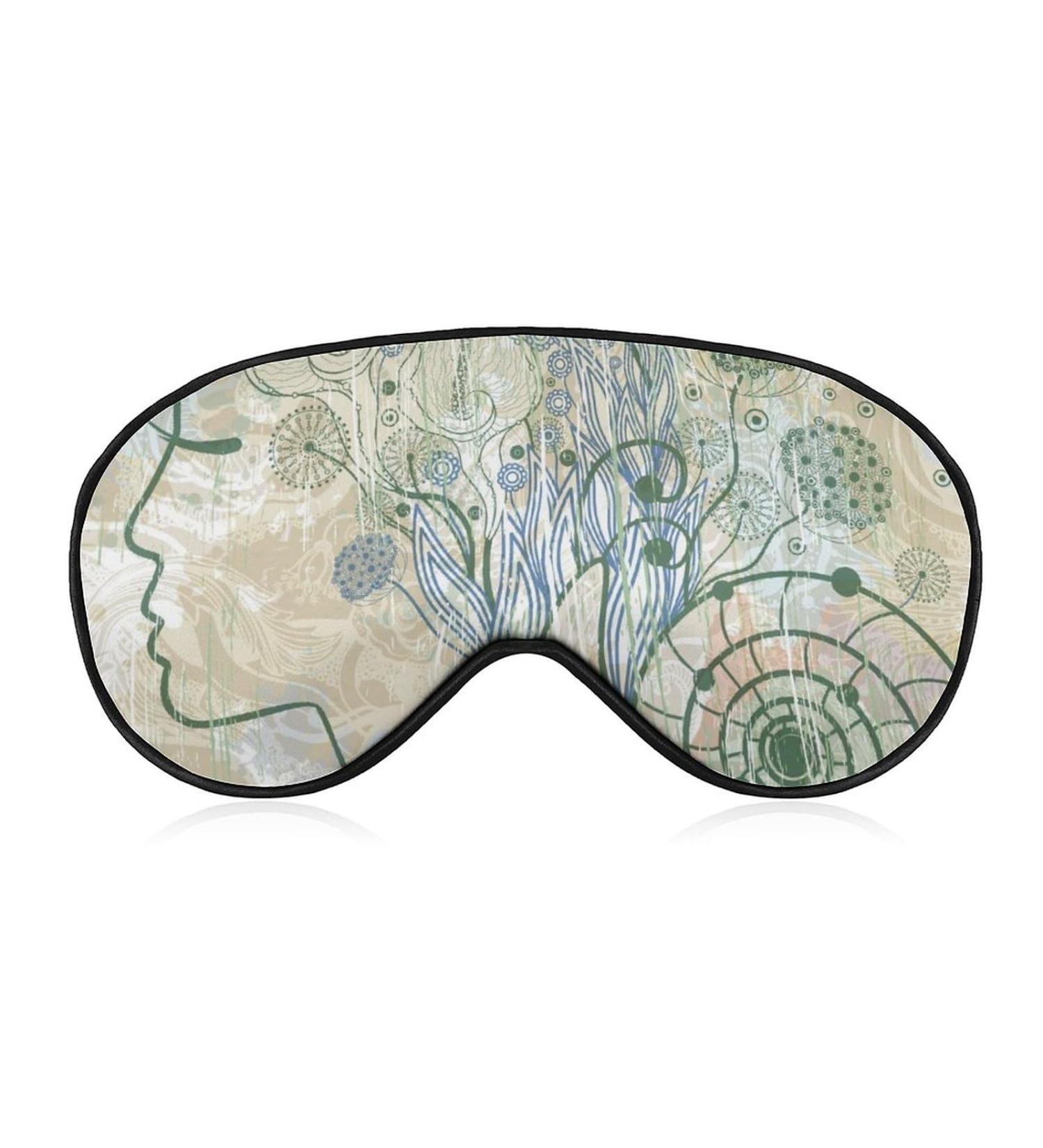 Floral Sleep Mask for Men and Women - Adjustable Strap, Blocks Light for Night Travel and Nap - Buy Online on GoSupps.com