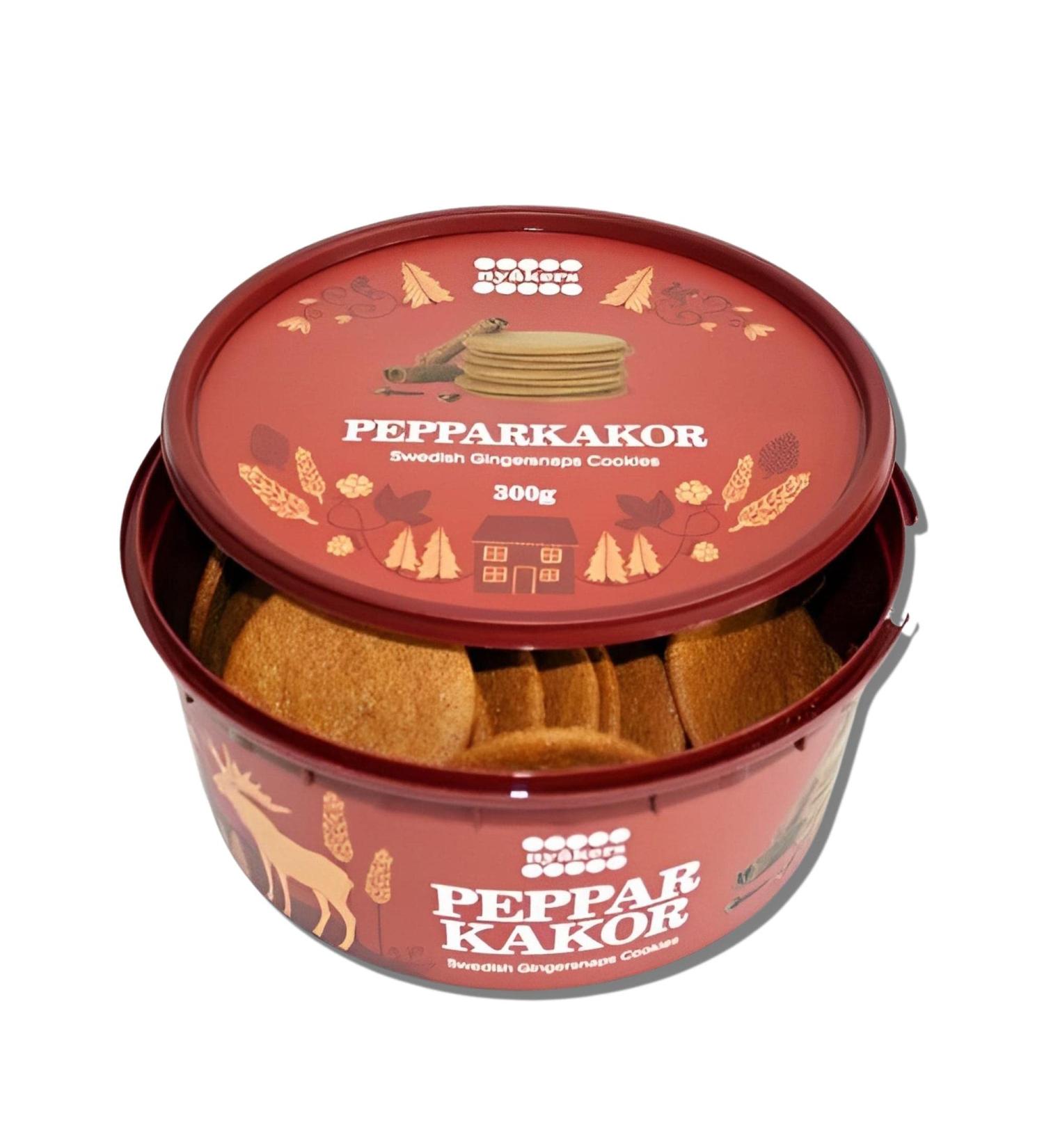 Nyakers Pepparkakor Vegan Ginger Snap Cookies - Dairy-Free Gourmet Snacks - Holiday Food Gift (10.58oz) - Buy Online on GoSupps.com