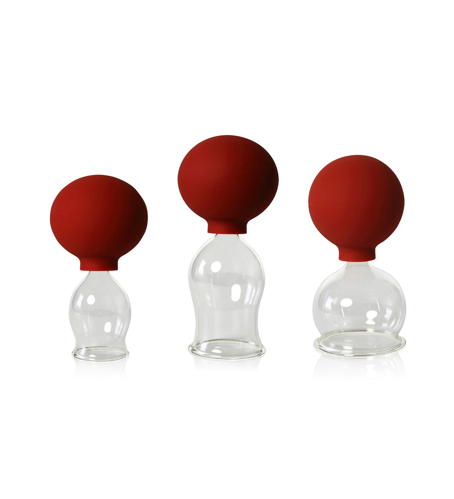 Buy Lauschaer Glass Cupping Set - 3 Hand-Shaped Glasses (30-40-50mm) for Professional Fireless Cupping - International Shipping Available - Buy Online on GoSupps.com