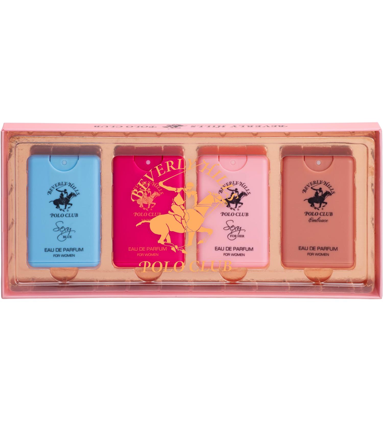 Beverly Hills Polo Club Pocket Size Collection 4 Piece Eau De Parfum Gift Set for Women