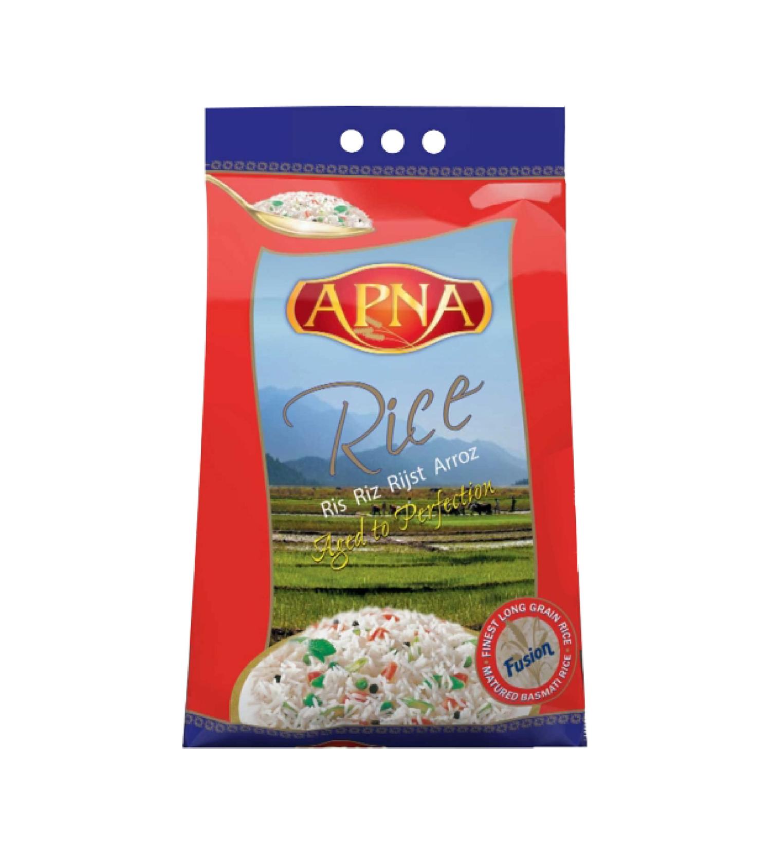 Apna Long Grain Basmati Rice 5Kg - Premium Quality 5000g Pack - Buy Online on GoSupps.com