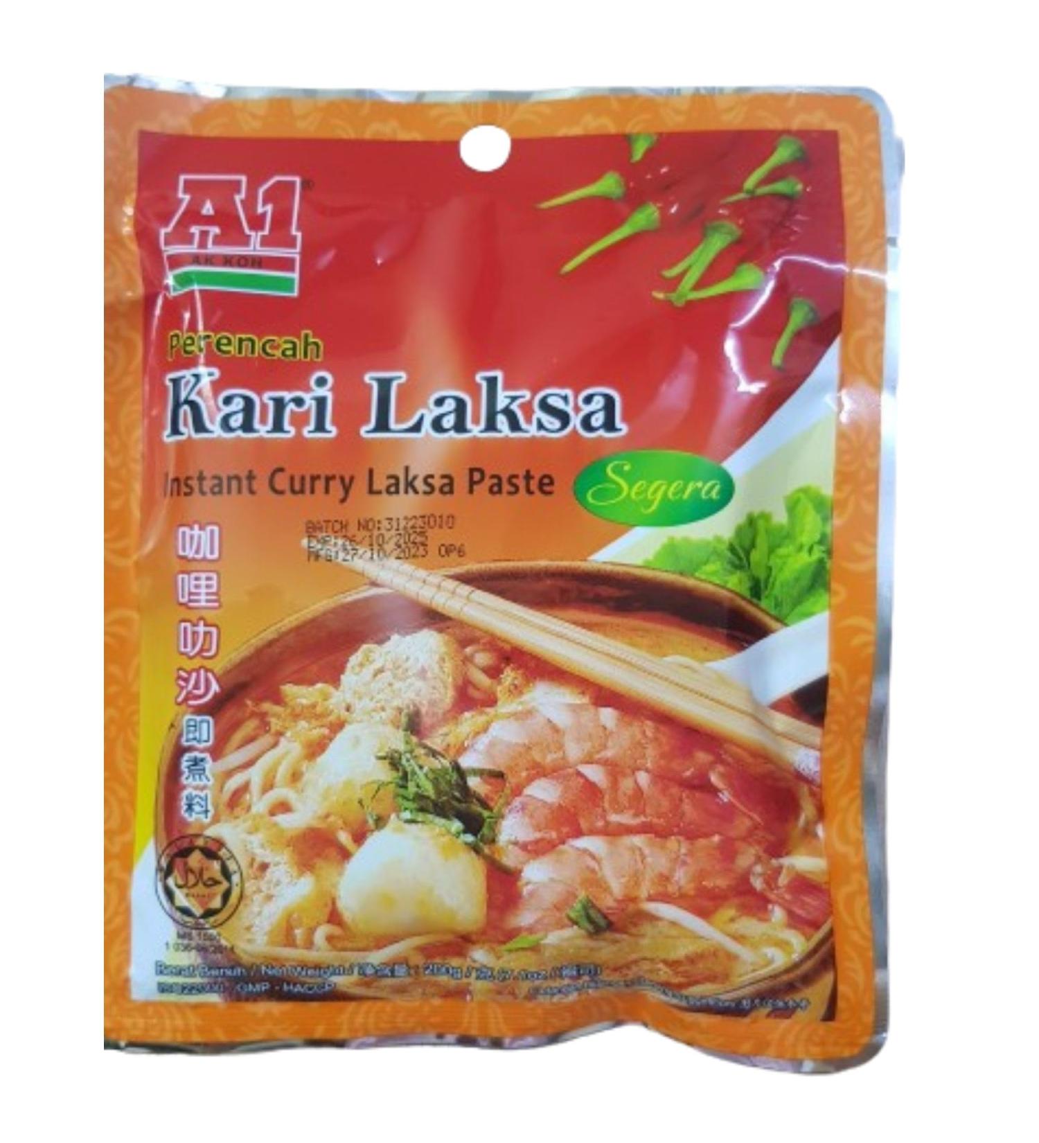 A1 Instant Curry Laksa Paste Perencah Kari Laksa Segera 200g Each Halal Expiry: 26th October 2025