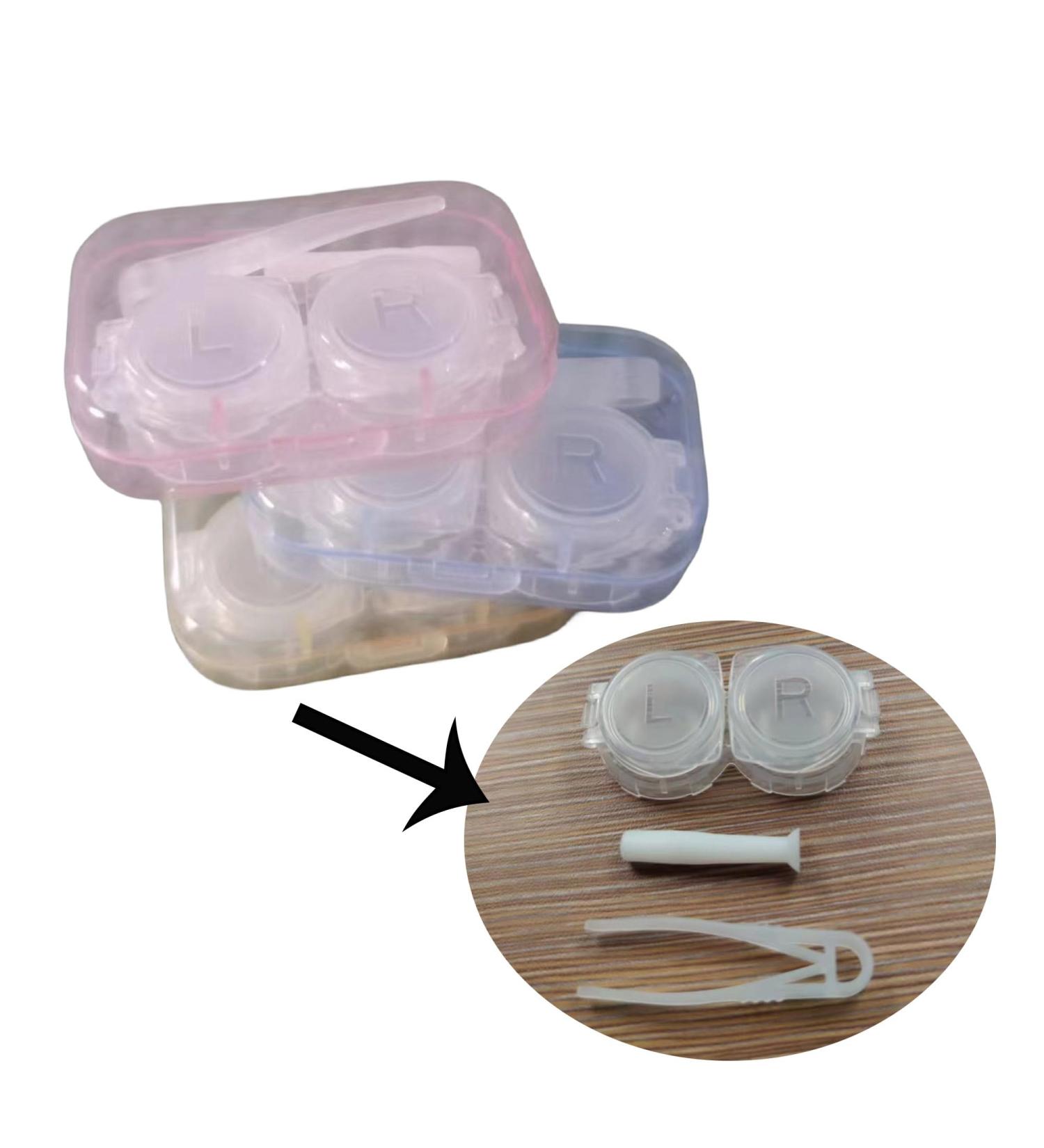 Buy 3-Pack Semi-Colour Portable Contact Lens Case with Mirror & Tweezers - Travel-Friendly Lens Inserter Box Worldwide Shipping - Buy Online on GoSupps.com