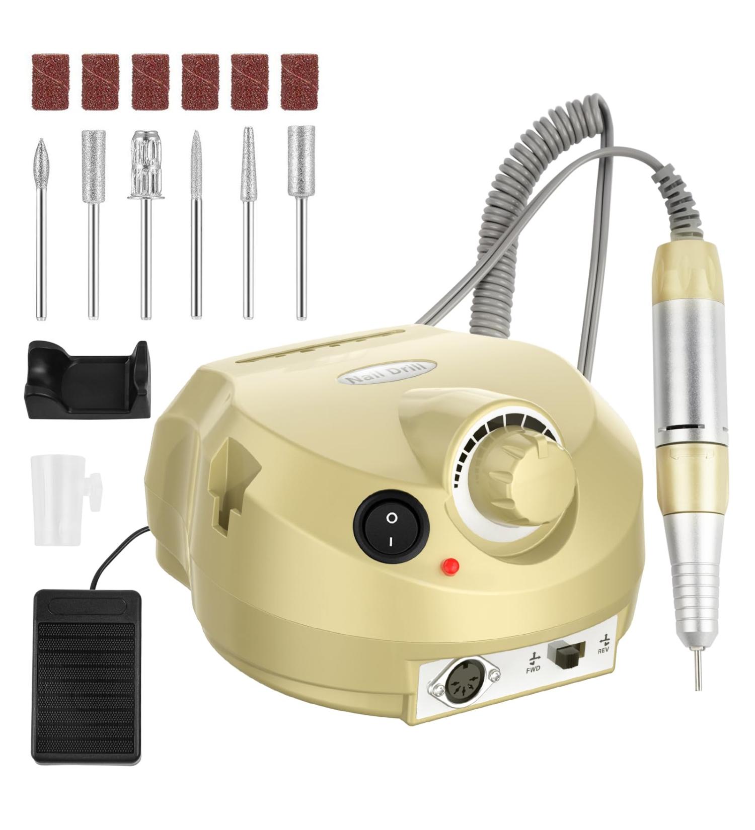 Aisely Electric Nail Miller & File Set - 30 000RPM Adjustable Nail Drill for Gel & Acrylic Manicures - Safe for Beginners & Professionals - Buy Online on GoSupps.com