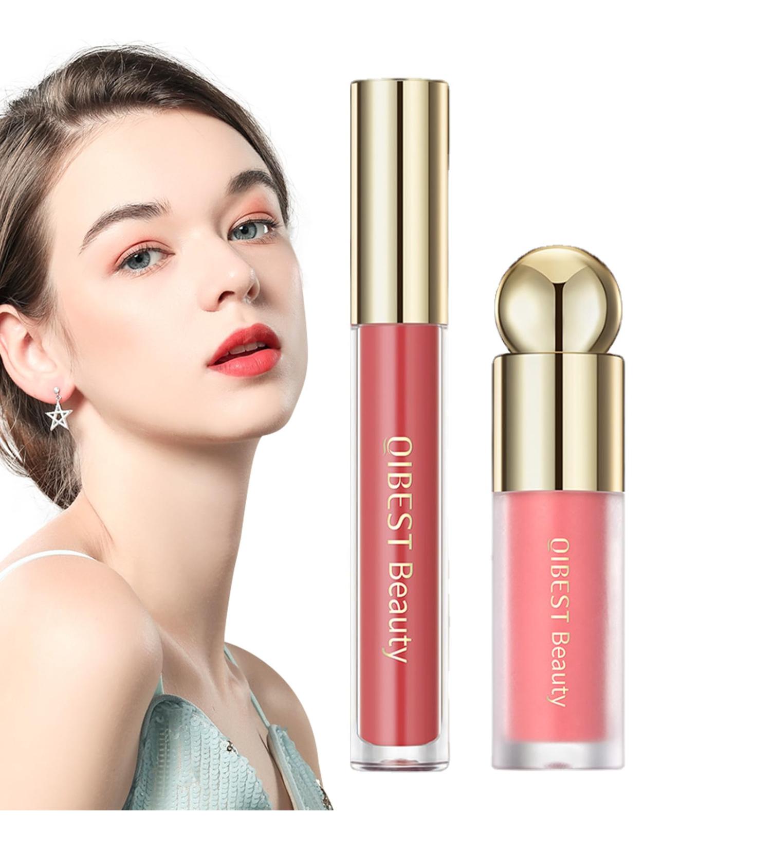 Makeup Blush | Soft-Tweezer Liquid Blush - Multi-Use Lipstick Set Waterproof Breathable Smudge-Proof Dewy Finish Makeup for All Jingan - Buy Online on GoSupps.com