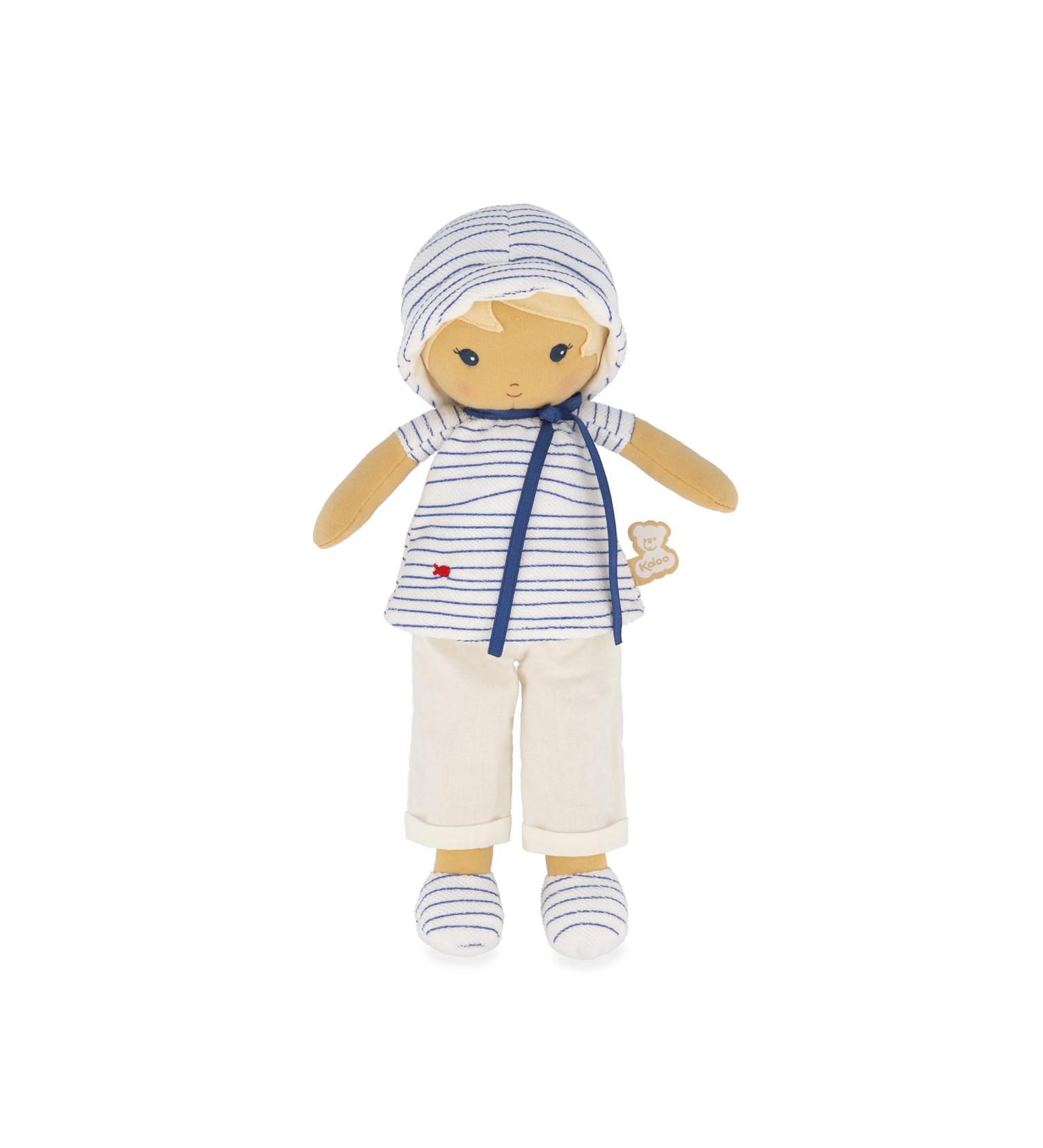 Kaloo Tendresse Eli 32cm Fabric Doll | Striped Tee | Gift Box | Customisable Ribbon | 0 Months+ - K200013 - Buy Online on GoSupps.com