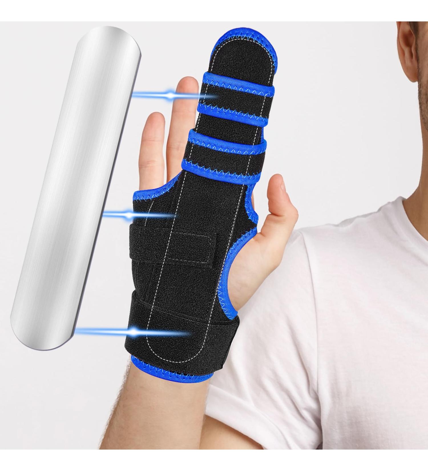 Trigger Finger Splint - Support for Middle Index Little & Ring Fingers | Hand Brace for Fractures Arthritis & Mallet Finger (Right Hand) - One Size Blue - Buy Online on GoSupps.com