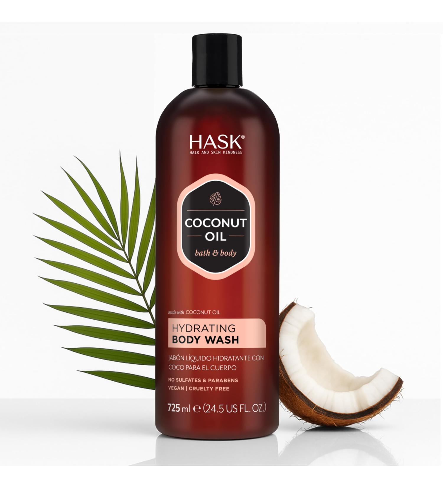 HASK Coconut Oil Nourishing Body Wash | Hydrates & Softens Skin Vegan pH-Balanced Free of Sulfates Parabens Gluten & Cruelty-Free - Buy Online on GoSupps.com