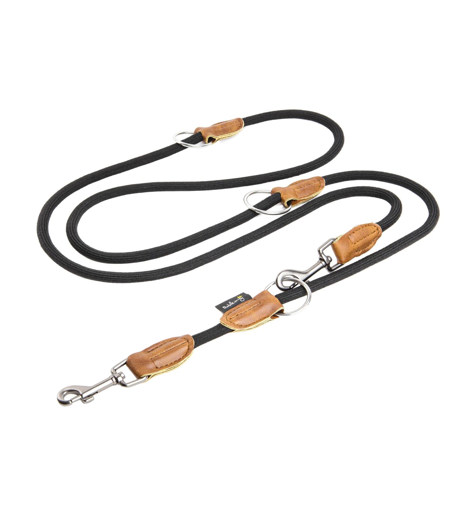 Rudelk nig 2.25m Dog Leash for Large & Medium Dogs - 3-Way Adjustable Black 225 x 1.2cm - Durable & Stylish - Buy Online on GoSupps.com