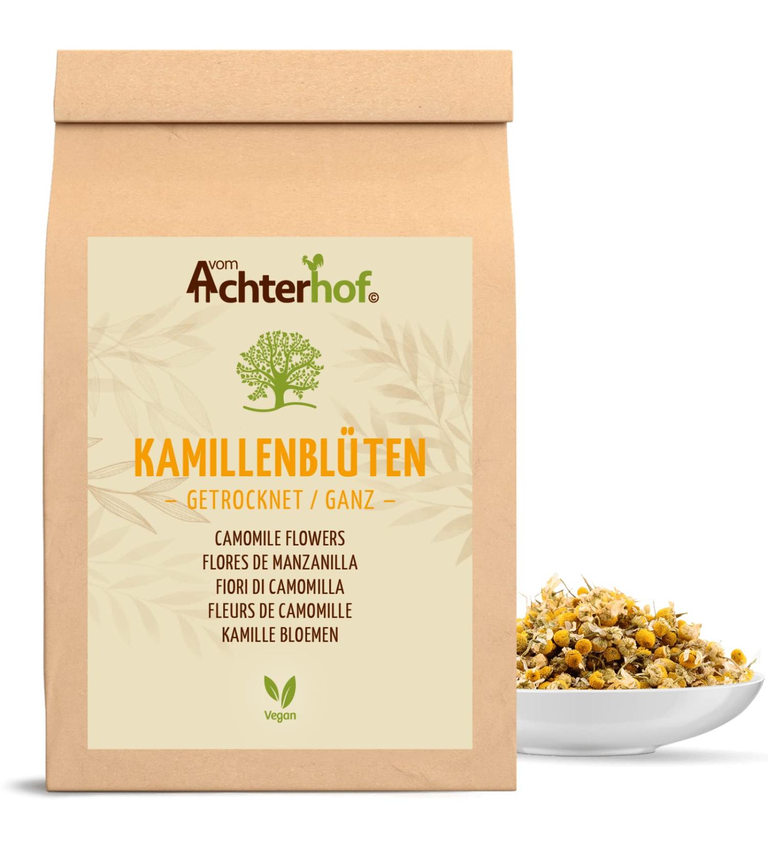 Buy Dried Chamomile Flowers 250g | 100% Natural Whole Chamomile for Tea | Mild Taste | International Shipping Available - Buy Online on GoSupps.com