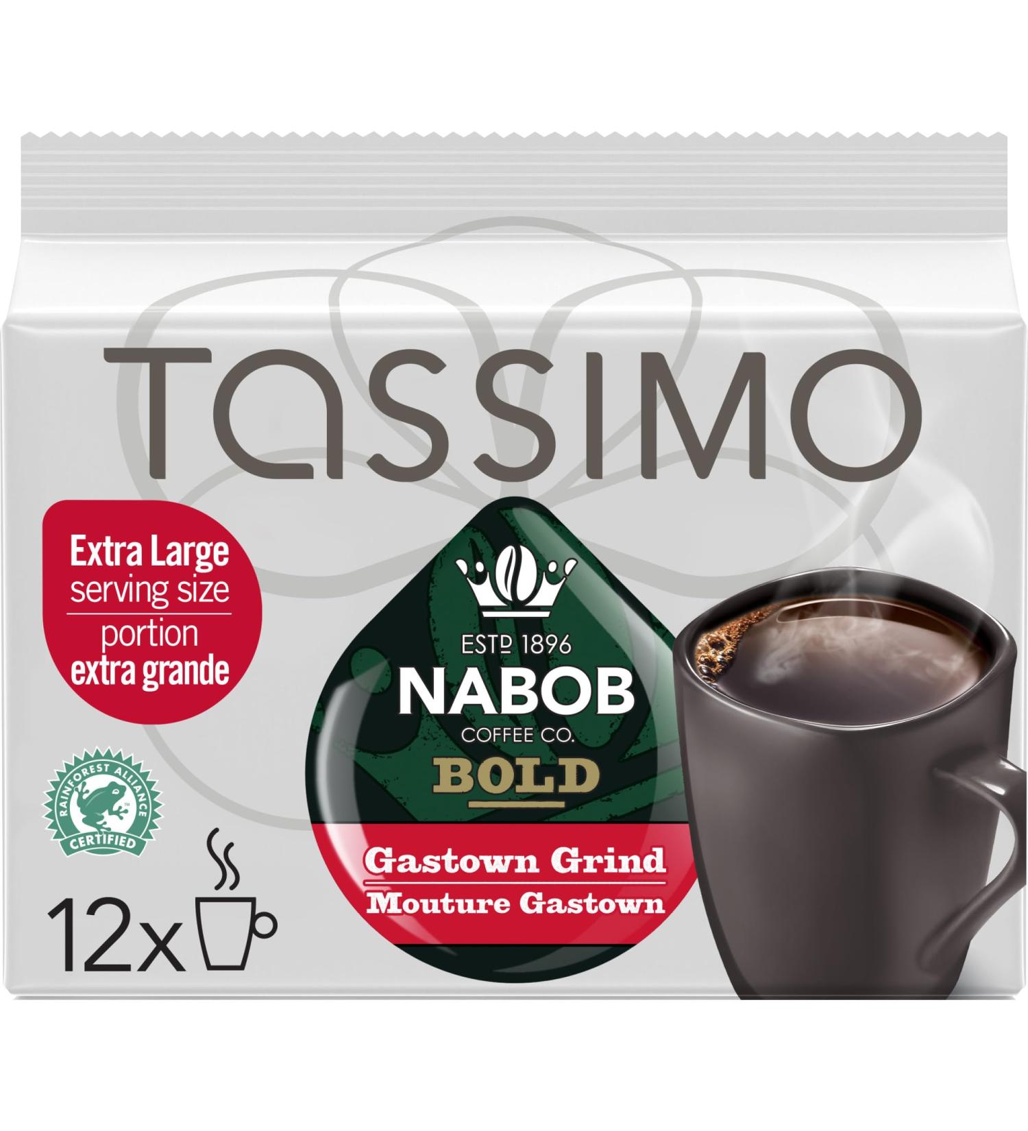 Tassimo Nabob Bold Gastown grind Coffee Single Serve T-Discs 153g - Buy Online on GoSupps.com