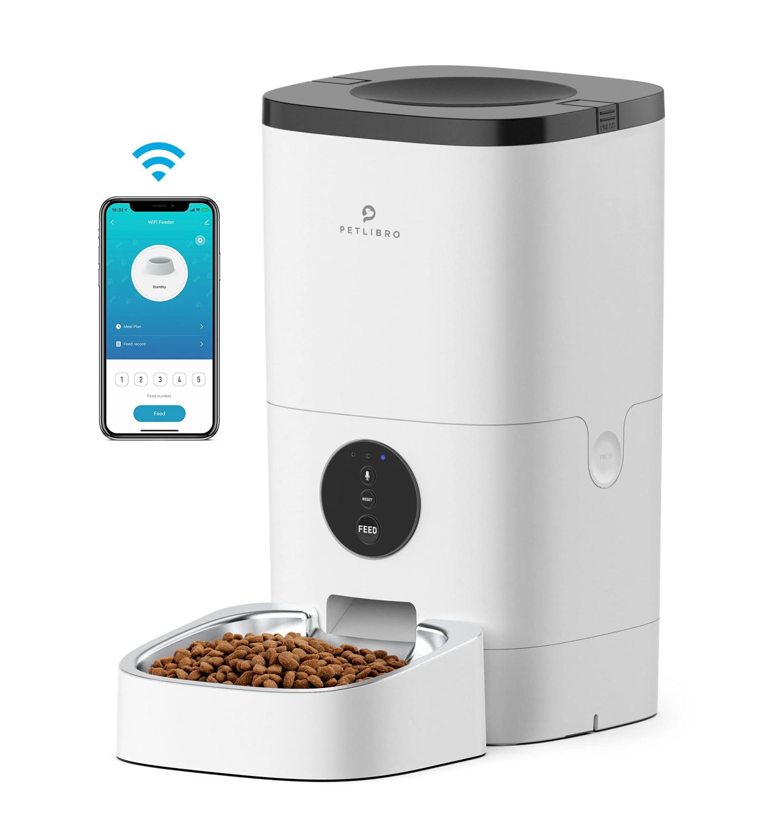 PETLIBRO Automatic Cat Feeder | WiFi Smart Food Dispenser | 10 Meals Per Day | Voice Recorder | 6L Stainless Steel Bowl - Buy Online on GoSupps.com