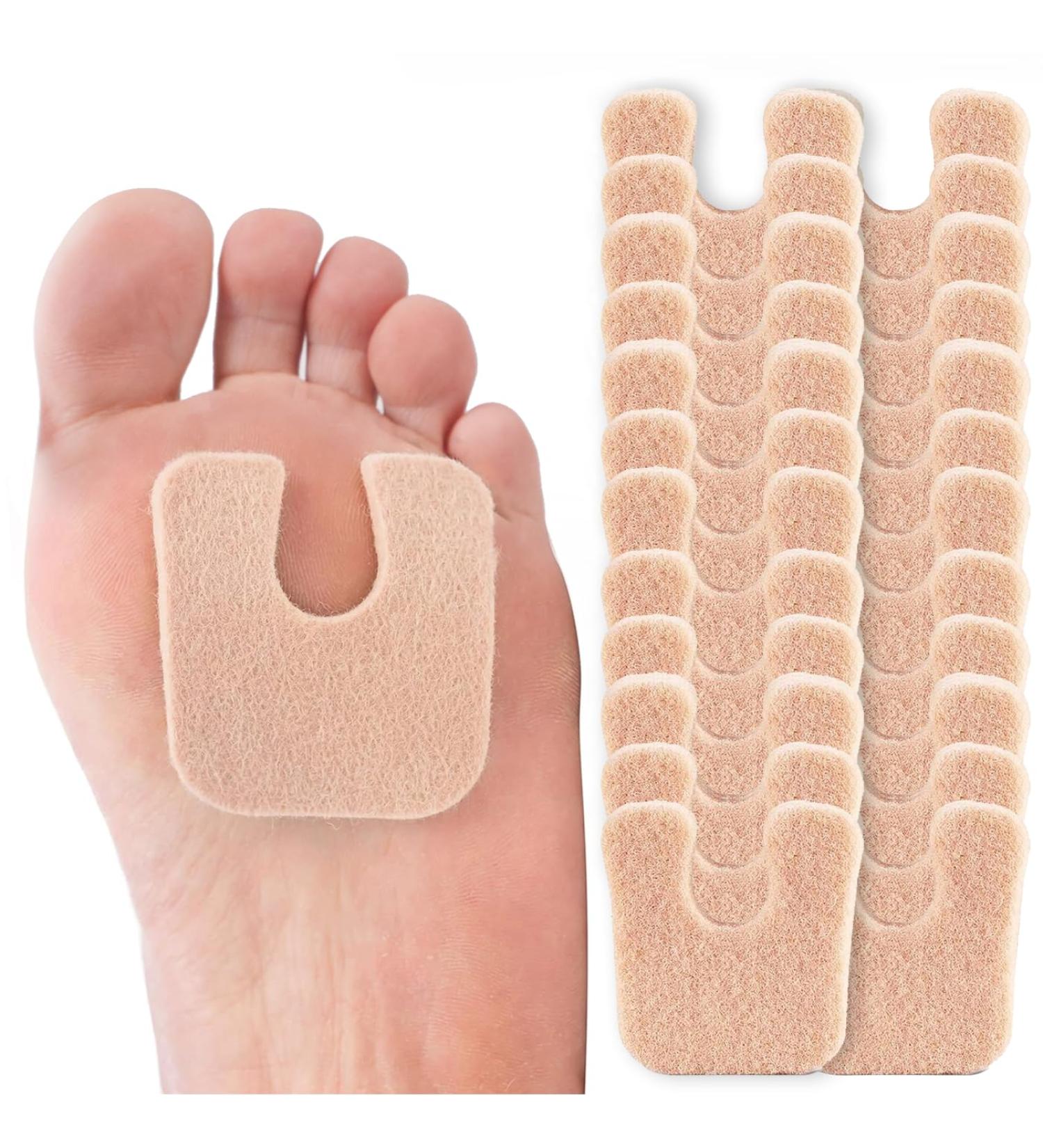 U-Shaped Felt Callus Pads (48 Pack) | Self-Stick Foot Cushions for Pain Relief | Protect Against Rubbing & Reduce Discomfort - Buy Online on GoSupps.com