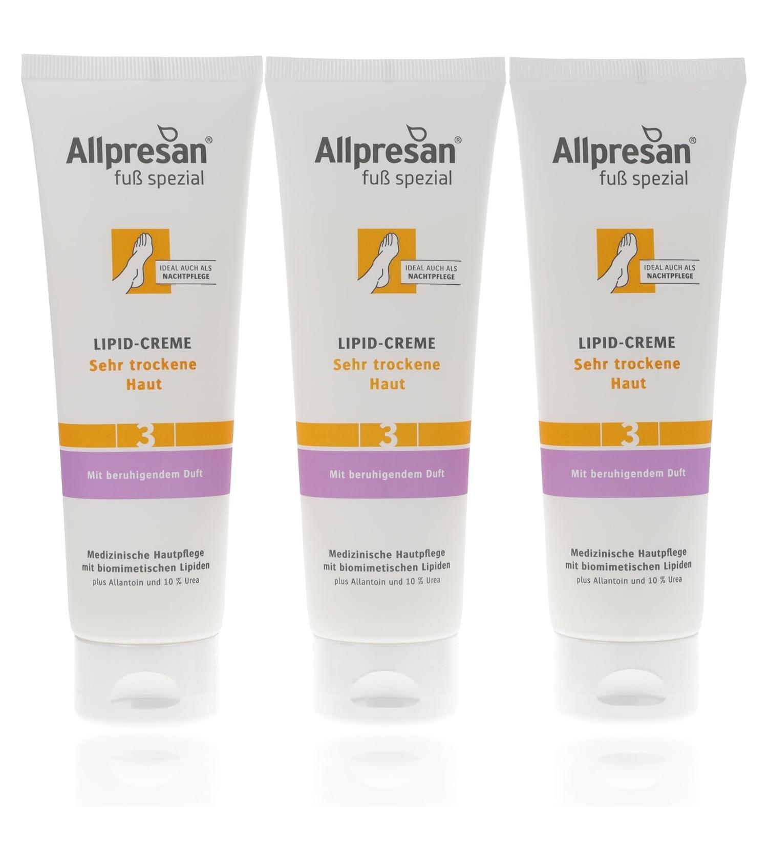 Allpresan Fuß Spezial No. 3 Lipid Cream with Fragrance - Pack of 3 - 125ml - Buy Online on GoSupps.com