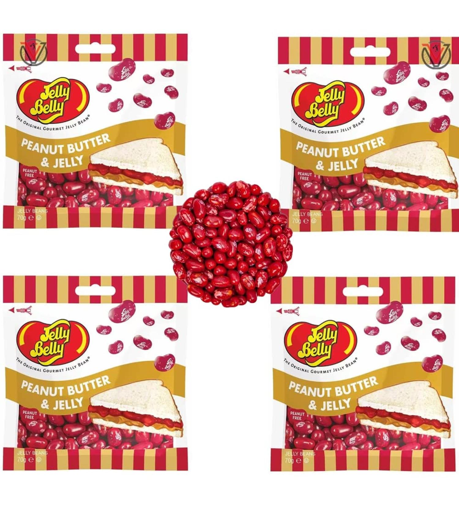 04 x Jelly Peanut Butter & Jelly Jelly Beans Bag 70g - Buy Online on GoSupps.com