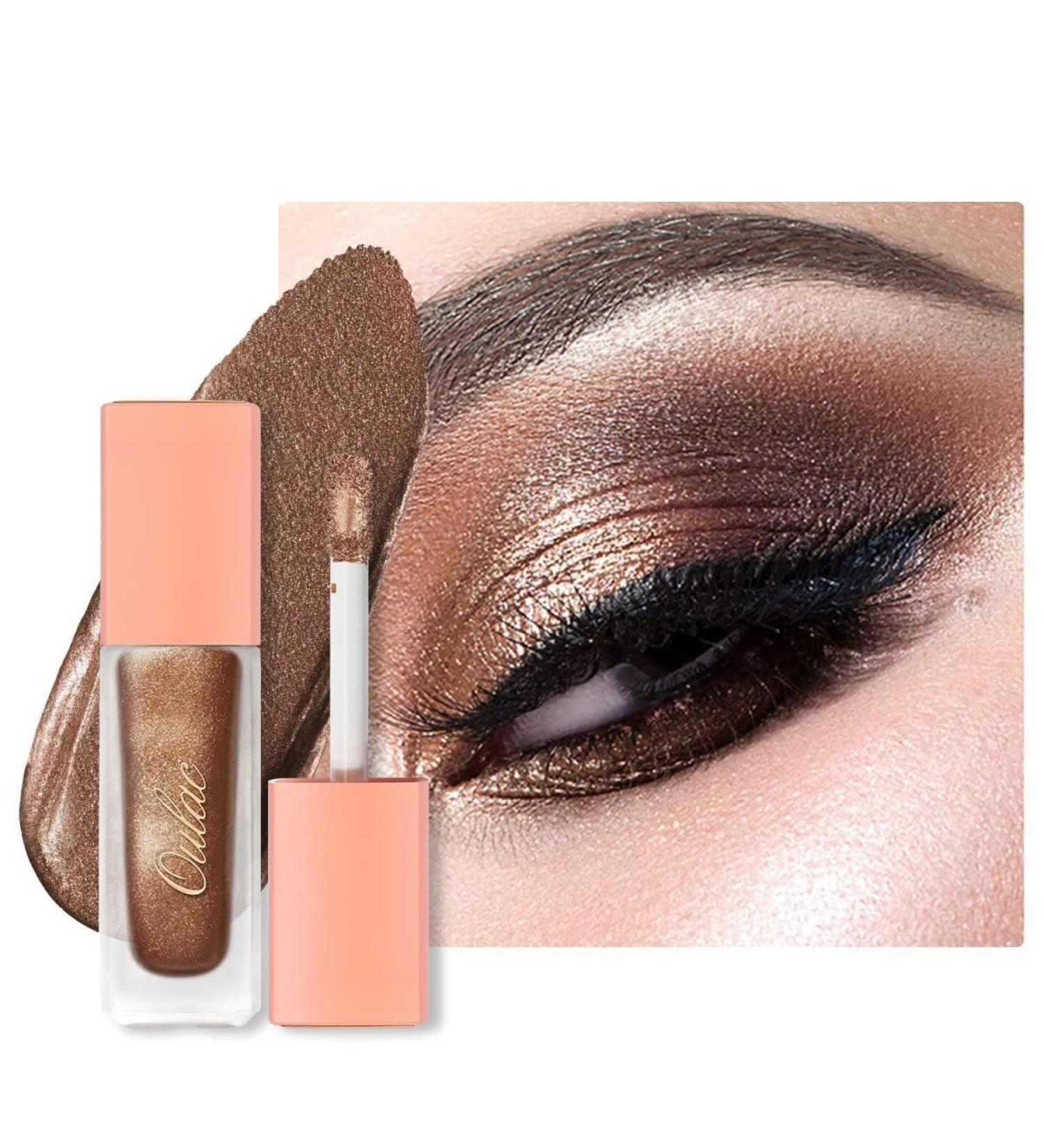 Oulac Liquid Glitter Eyeshadow Mineral Gold Eyeshadow Shimmer Eyeshadow & Eyeliner Metallic Liquid Eyeshadow Blendable Eye Make-up Crease Resistant Vegan Cruelty-Free 5.4g Tempering (16) Tempering(16) - Buy Online on GoSupps.com