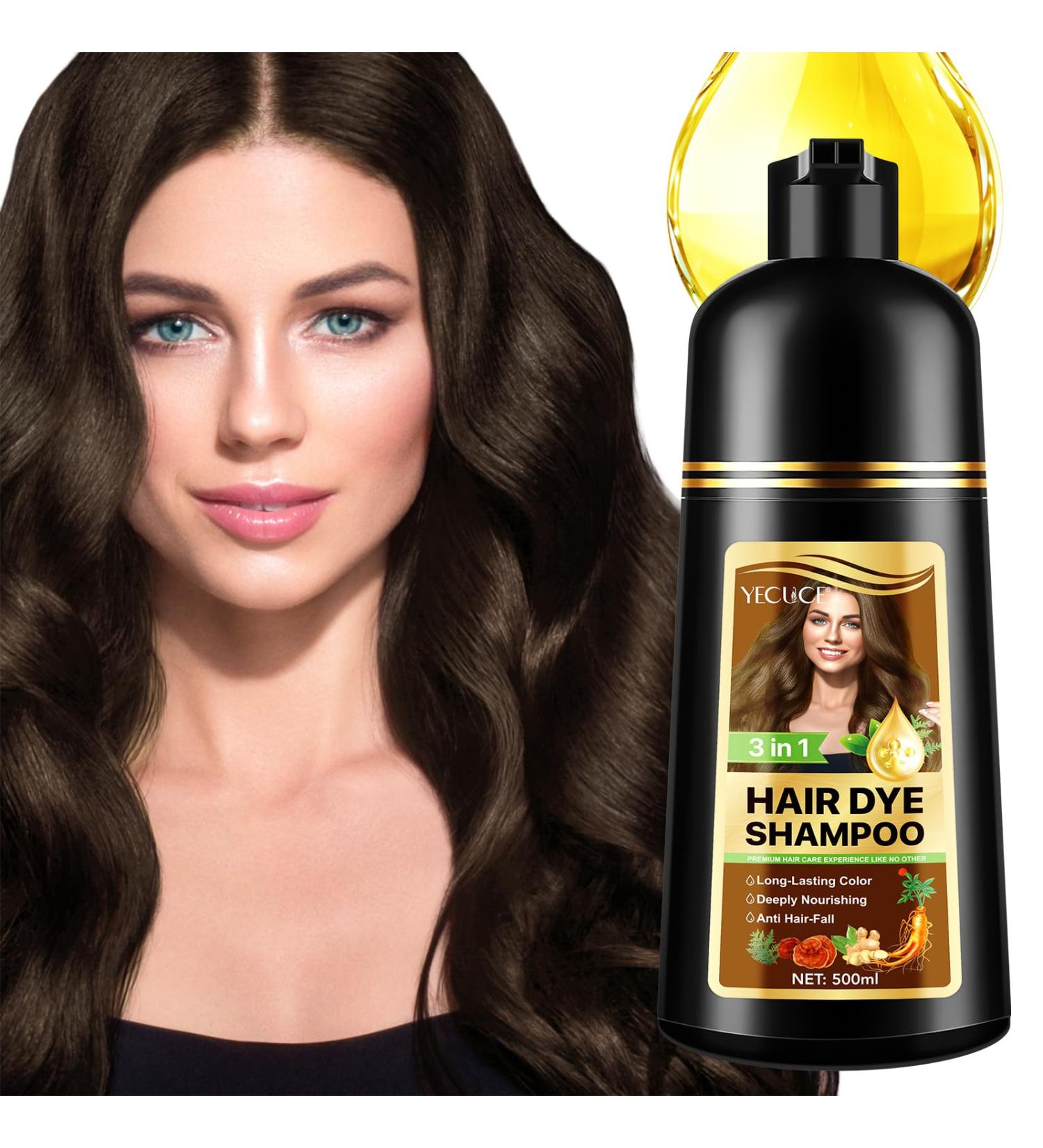  Frovetani 3 in 1 Instant Grey Hair Dye Shampoo Long Lasting Color Instant Shampoo for Men & Women Plant Ingredients (Coffee) - Buy Online on GoSupps.com