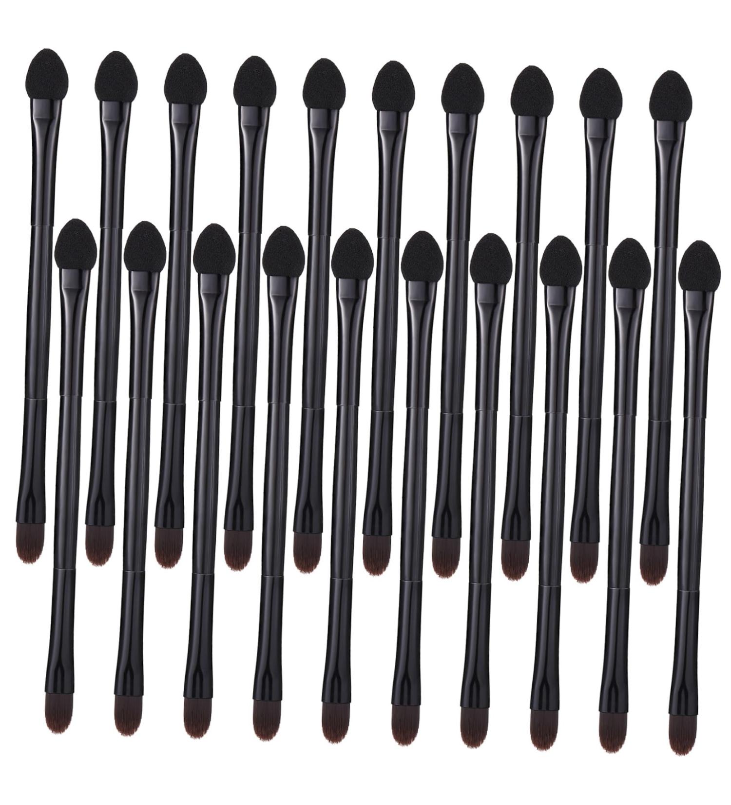 Healeved 40 Pcs Double Eye Shadow Makeup Eyeliner Makeup Tool Women Face Blending Sponge Blush Black Plastic - Buy Online on GoSupps.com