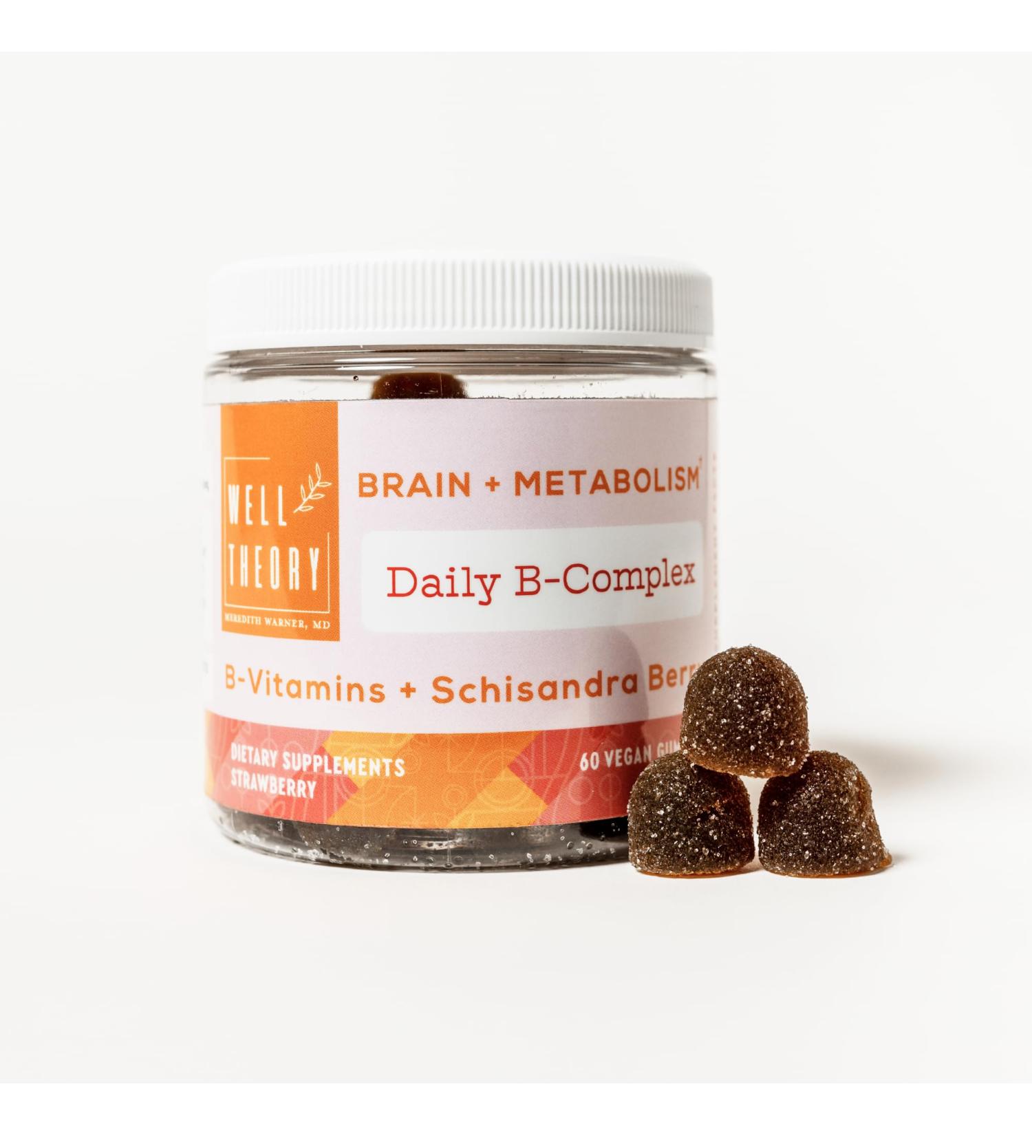 WELL THEORY Introducing Daily B-Complex Gummies: Nerve Brain & Metabolism - Supports Healthy Brain Function - Powerful Antioxidant Support - Buy Online on GoSupps.com