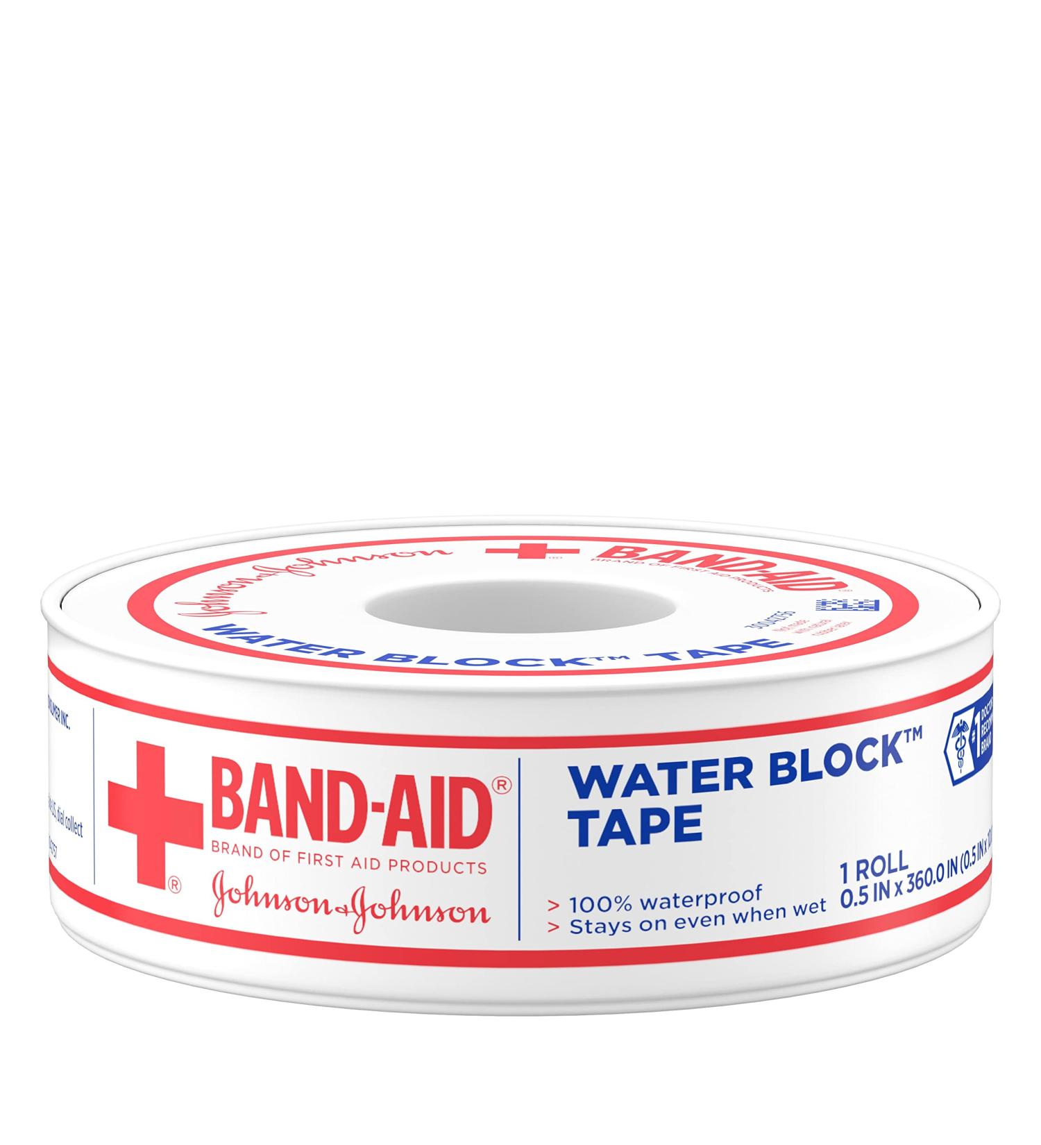 Band-Aid Brand Waterproof Self-Adhesive Tape Roll for Wound Care - 1/2 x 10 yd - Buy Online on GoSupps.com