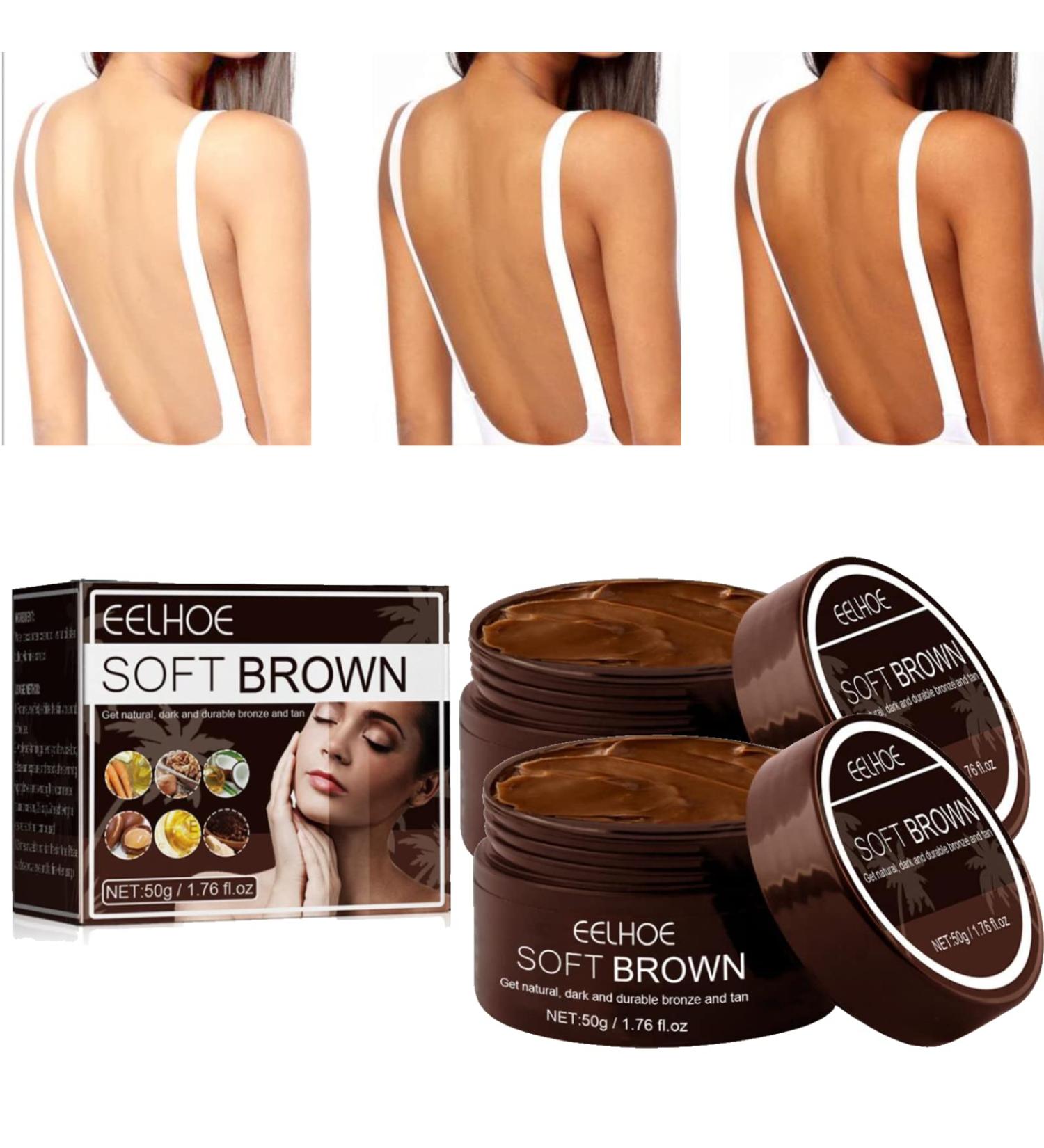 Eelhoe Intensive Brown Tanning Gel Set - Sunless Tanner for Natural Tan Skin, Includes Accelerator Cream - 2pc - Buy Online on GoSupps.com