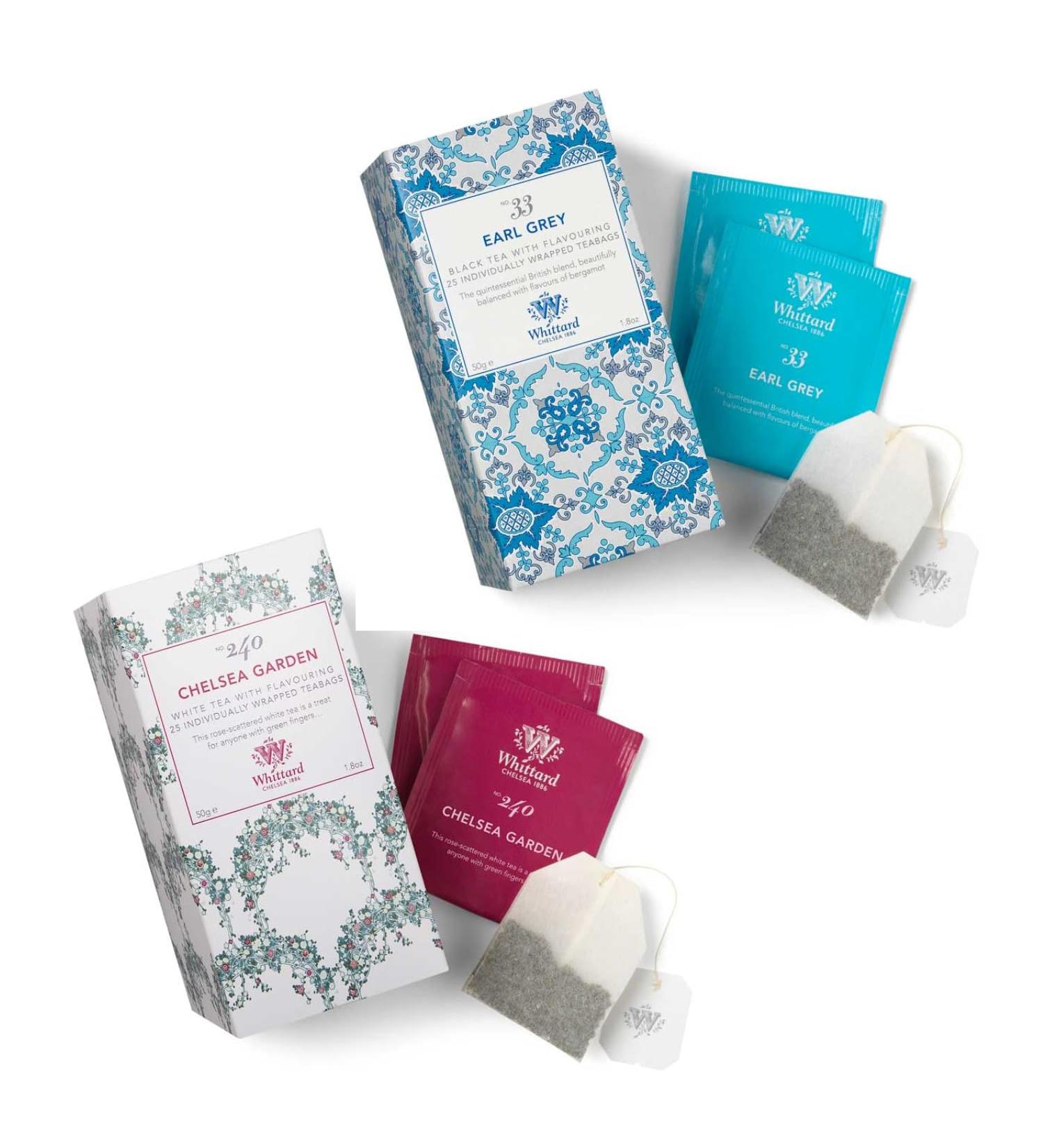  Whittard Whittard | White Tea with Rose Petal Flavor | Earl Grey Black Tea with Bergamot Flavor | Mixed Flavor Tea - 2 x 25 Filters (2 x 50g) - Buy Online on GoSupps.com