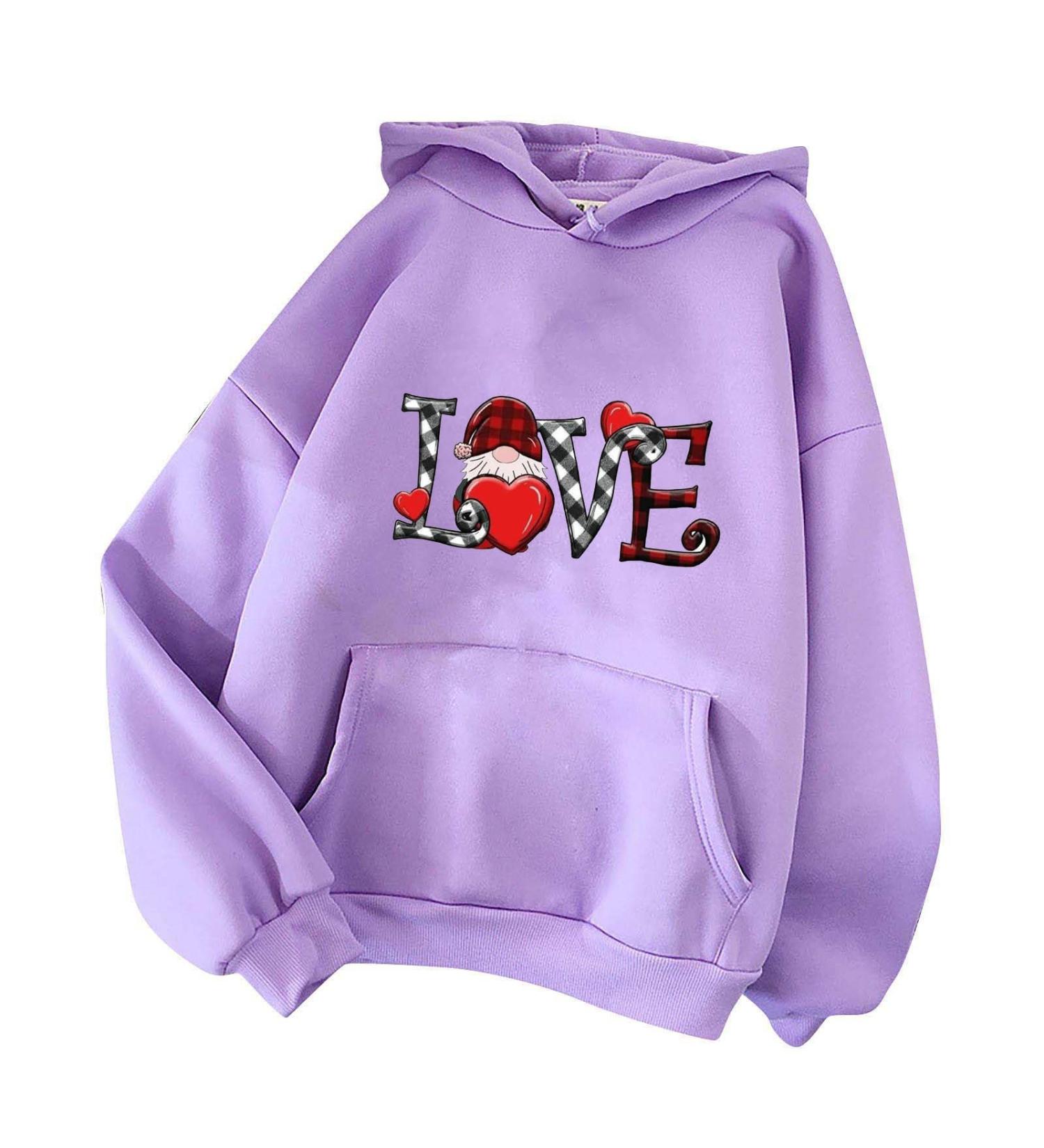 Yihaojia Christmas Hoodies for Women Cute Xmas Tree Print Sweatshirt Long Sleeve Hooded Pullover Shirts Holiday Xmas Purple#4 XX-Large - Buy Online on GoSupps.com
