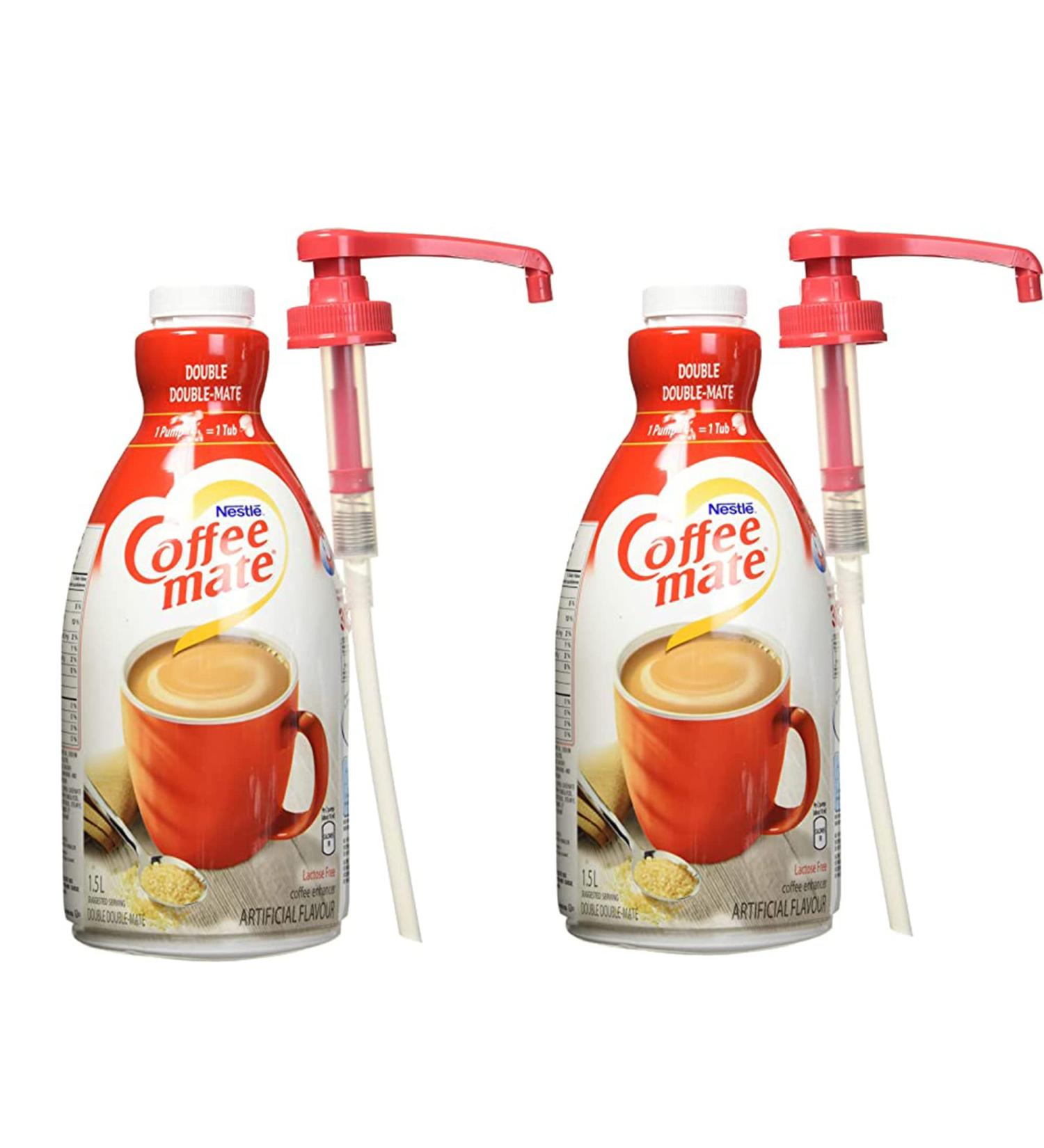 COFFEE-MATE Liquid Coffee Creamer Lactose Free Double-Double No Refrigeration 1.5 Liter Pump Bottle (2-Pack) - Buy Online on GoSupps.com