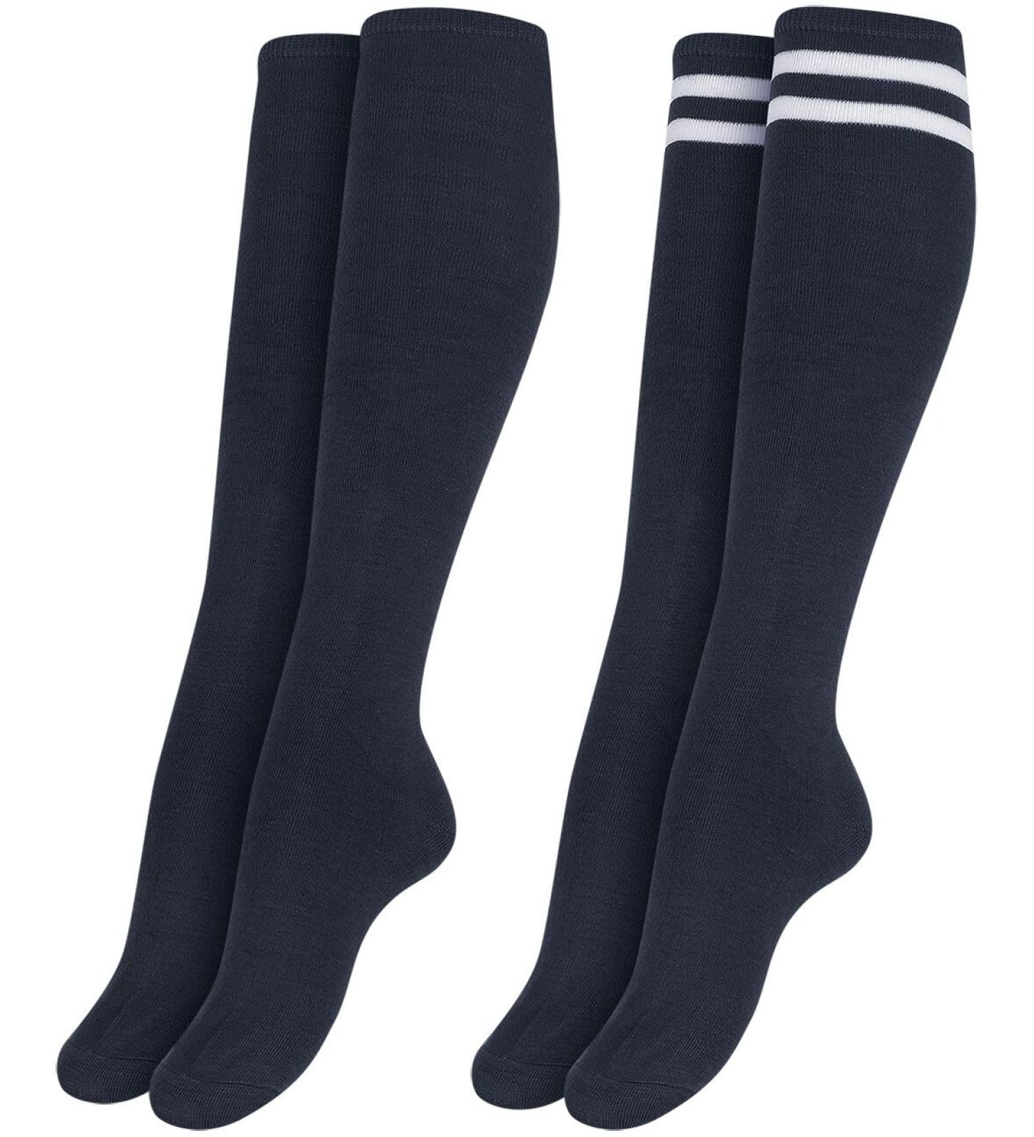 Buy Urban Classics Women's College Knee Socks - 2-Pack | Plain & Sporty Stripes | Multiple Colors & Sizes 35-42 - Buy Online on GoSupps.com