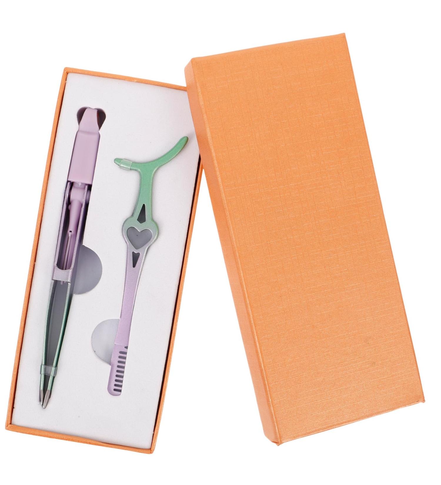 minkissy 1 Set False Eyelash Auxiliary Eyelash Curler Lash Clip with Comb Eyelash for Women Professional Eyelash Comb Eyelash Applicator Precision Eyelash Tool Stainless Steel - Buy Online on GoSupps.com