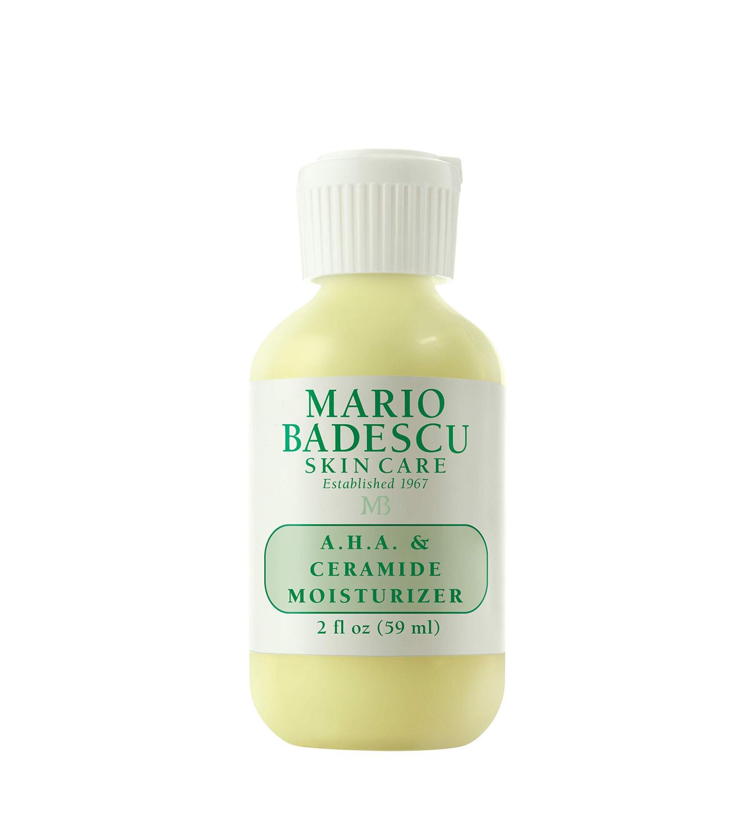 Mario Badescu A.H.A. & Ceramide Face Moisturizer - Lightweight Night Cream for Combination/Oily Skin - 2 Fl Oz - Buy Online on GoSupps.com
