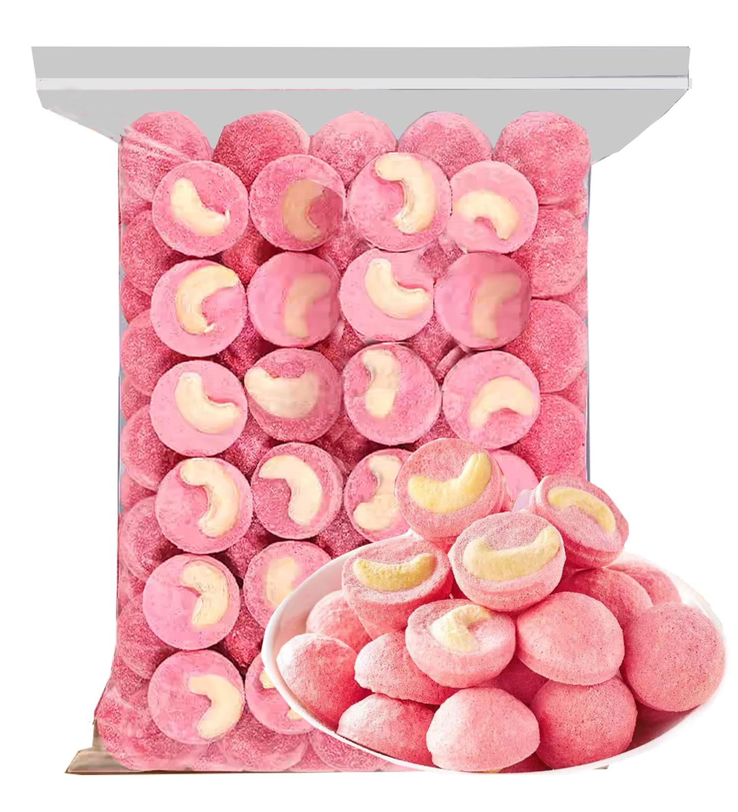 Freeze-dried Strawberry with Cashew kernel 100g Instant snack nuts Crispy sour sweet Mixed dried fruits - Buy Online on GoSupps.com