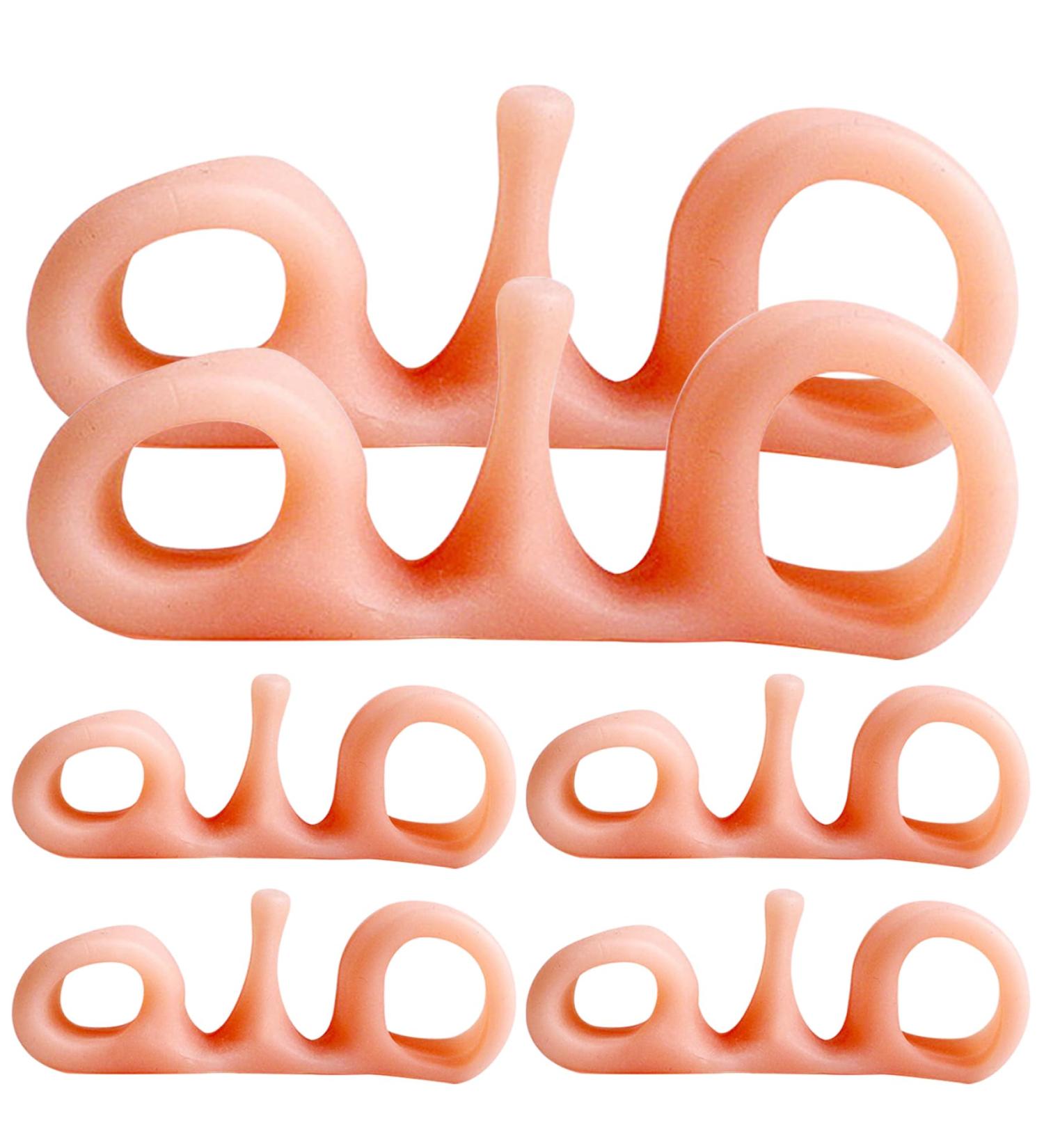 Toe Straighteners & Spacers | Silicone Toe Separators - 3 Pairs for Bunion Relief & Pedicure - Comfort for Men & Women - Buy Online on GoSupps.com