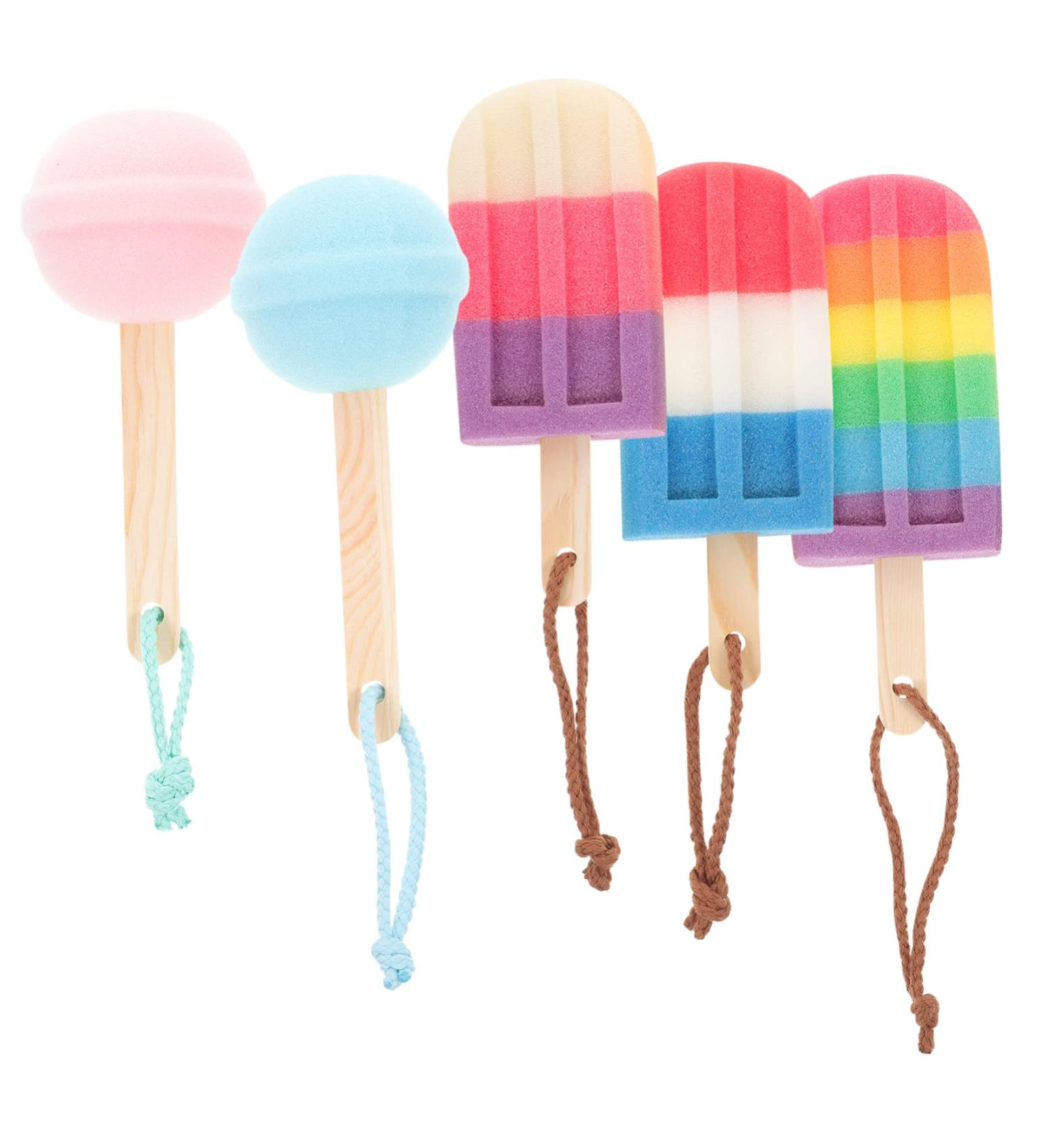 Hemoton 5pcs Colorful Baby Bath Loofah Set | Bath Sponge for Kids | Shower and Body Scrubber for Infants - Buy Online on GoSupps.com