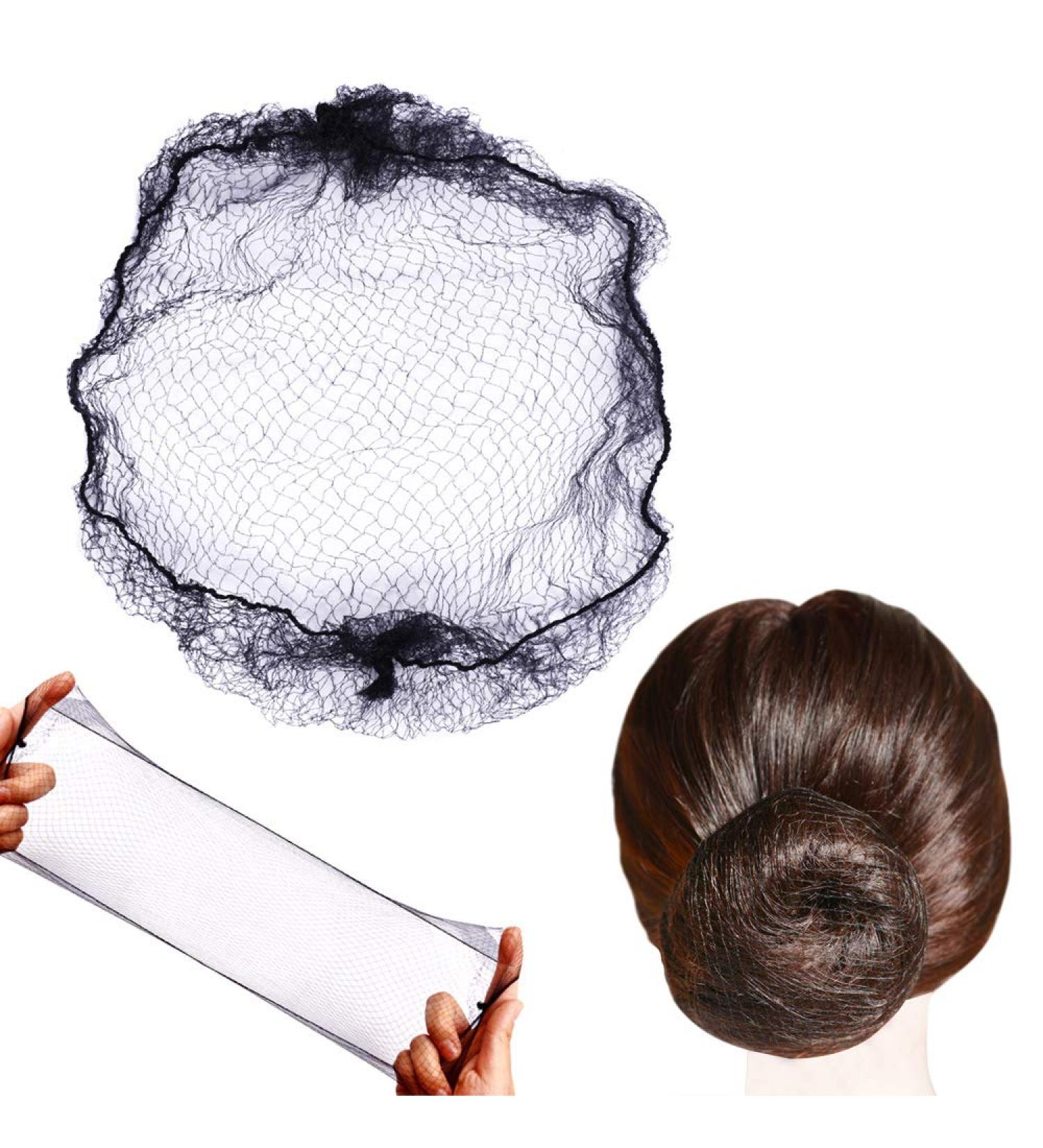 50 Pieces Invisible Hair Nets for Buns Elastic Hair Mesh Hair Buns Holder for Ballet Women (Black) - Buy Online on GoSupps.com