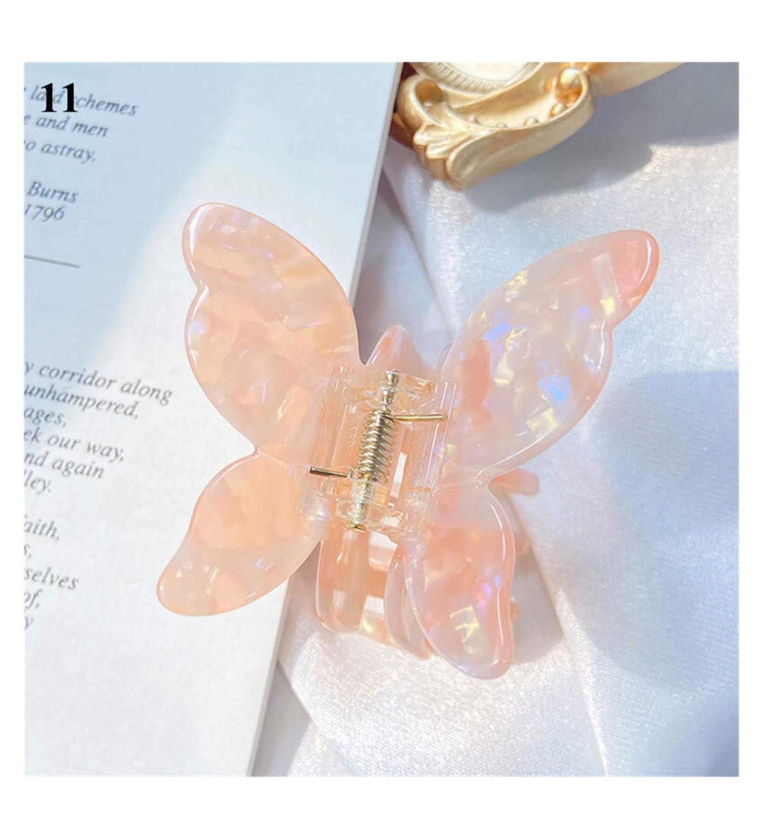 Yinyime Butterfly Hair Clips - Marble Leopard Print Acrylic Barrettes & Hair Accessories for Women | Perfect Gift - Buy Online on GoSupps.com