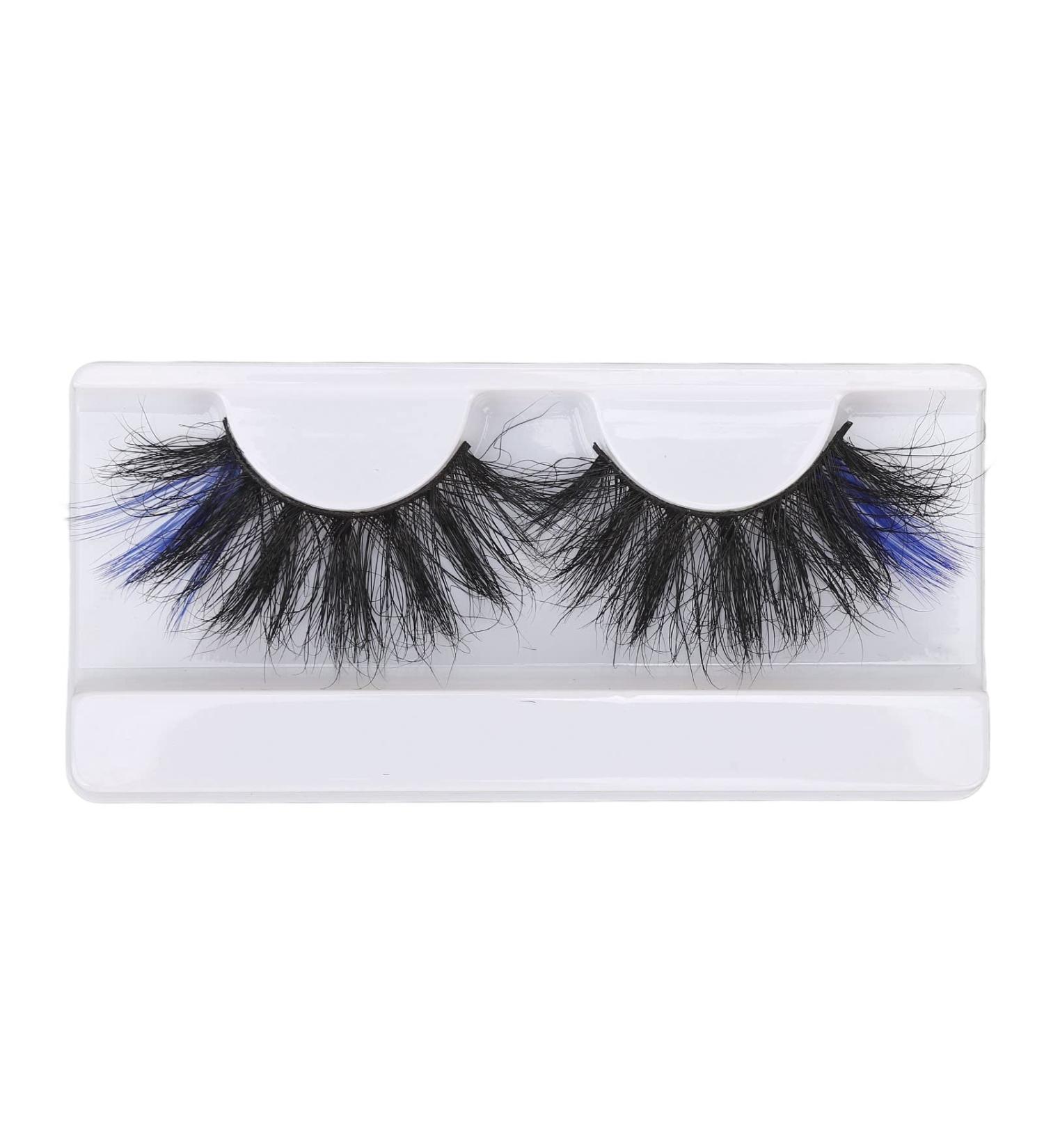 1 Pair Colored Lashes 5D False Lashes Eyelashes Wispies Fluffy Eyelashes Dramatic Strip Lashes for Cosplay Costumes Fake Eyelashes 25mm (71A-3C) - Buy Online on GoSupps.com