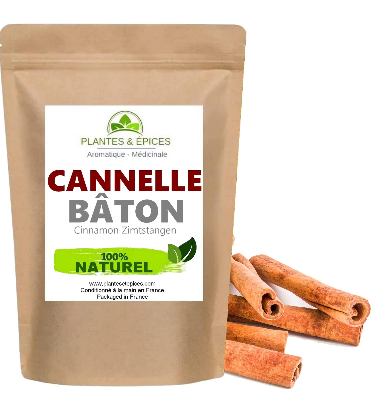 Plants & Spices - Cinnamon Sticks Whole Quality 100% Natural 6 to 8 cm - Resealable Biodegradable Freshness Bag (50 g) - Buy Online on GoSupps.com