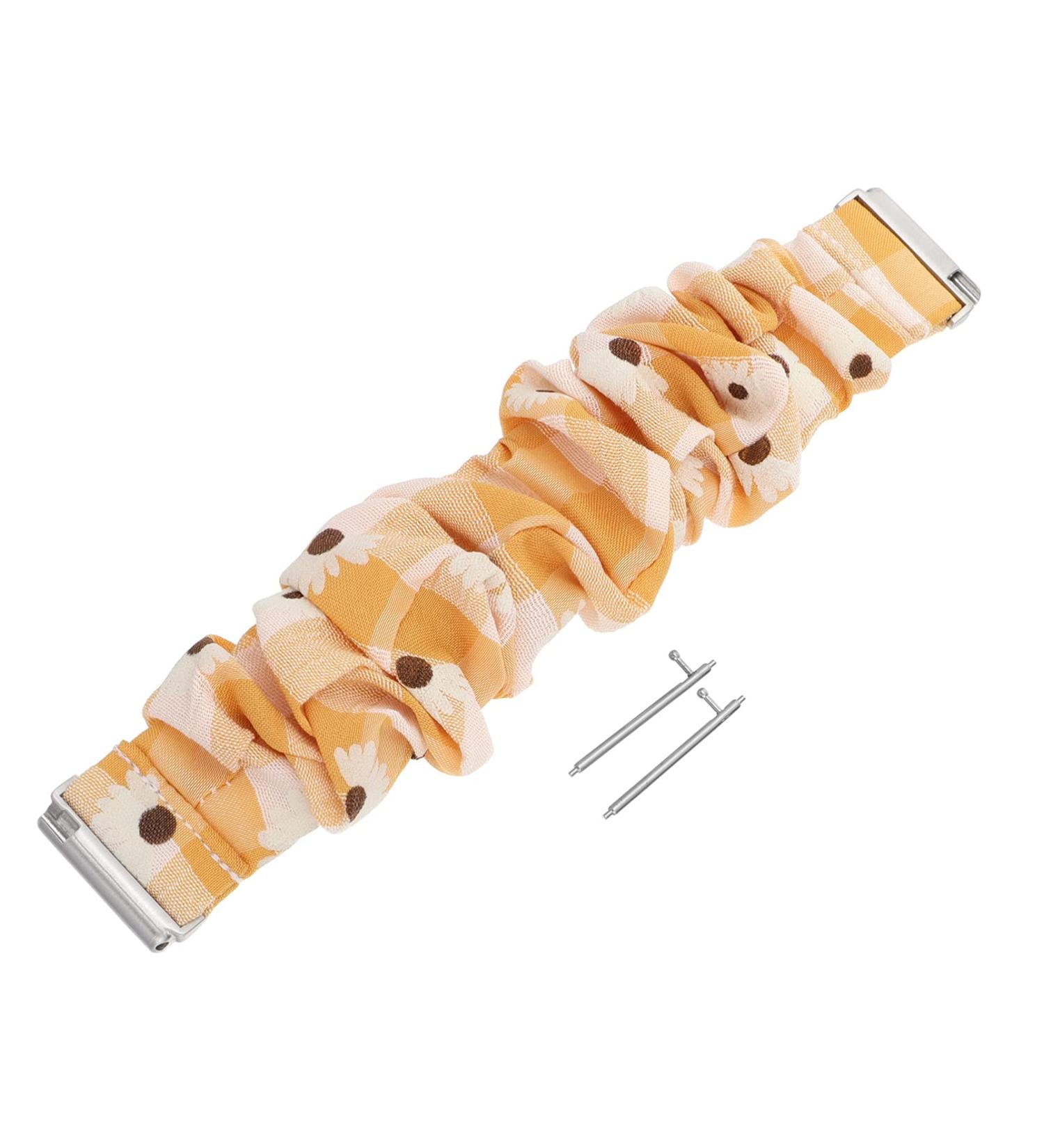 Shop Hemobllo Floral Yellow Scrunchies & Watch Strap - Stylish Hair Ties & Bands for Girls - Buy Online on GoSupps.com