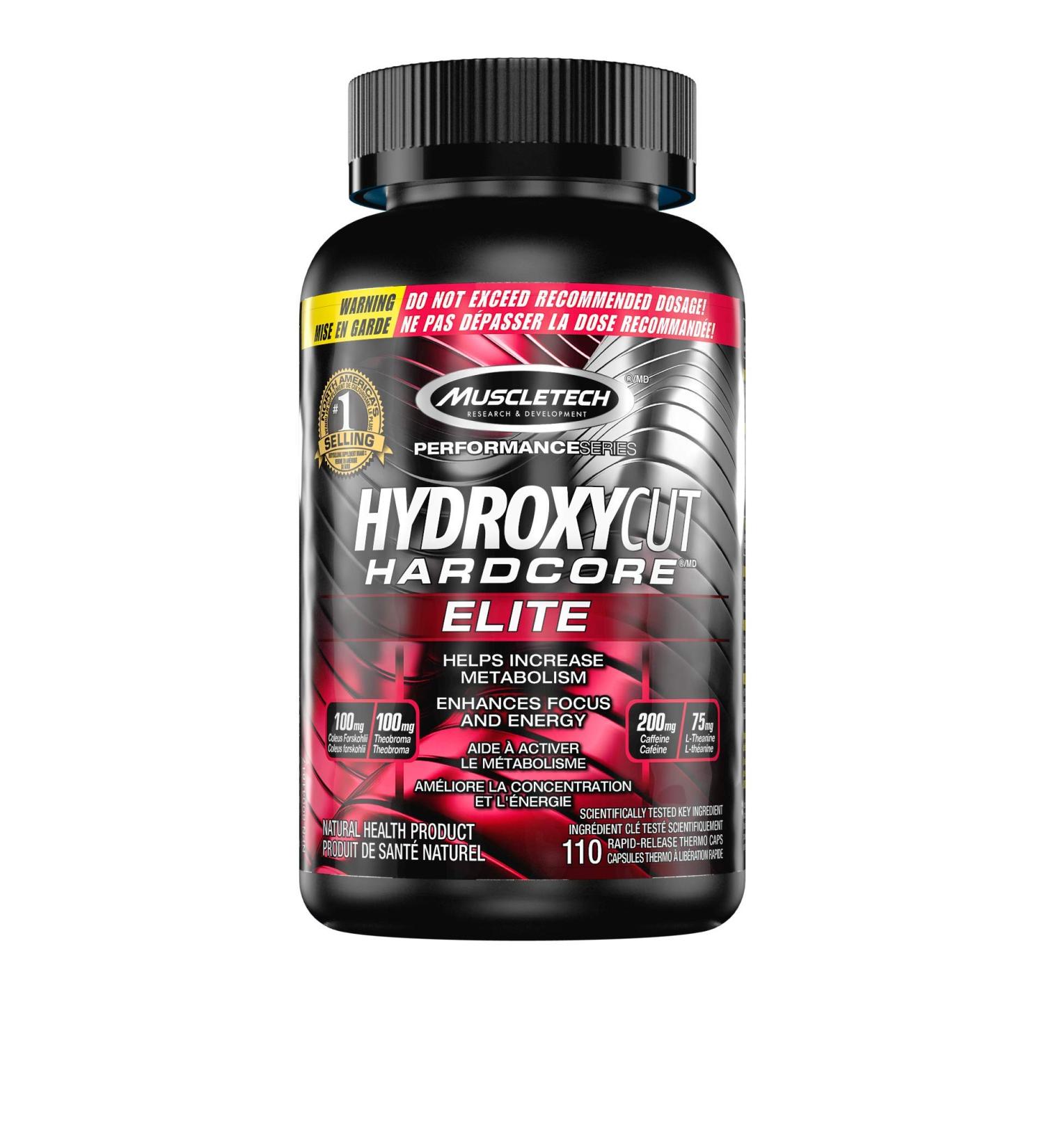 Muscletech Hydroxycut Hardcore Elite 110 Thermo Caps - Rapid Release Fat Burner - Buy Online on GoSupps.com