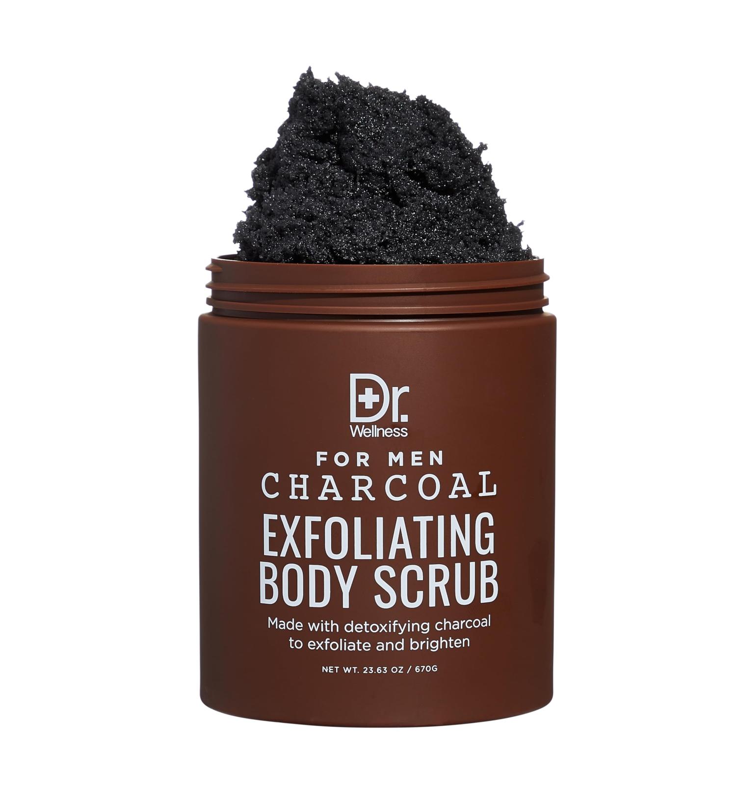 Dr. Wellness Body Scrub for Men | Ultimate Charcoal Exfoliating Wash | 23 oz | All Skin Types - Buy Online on GoSupps.com
