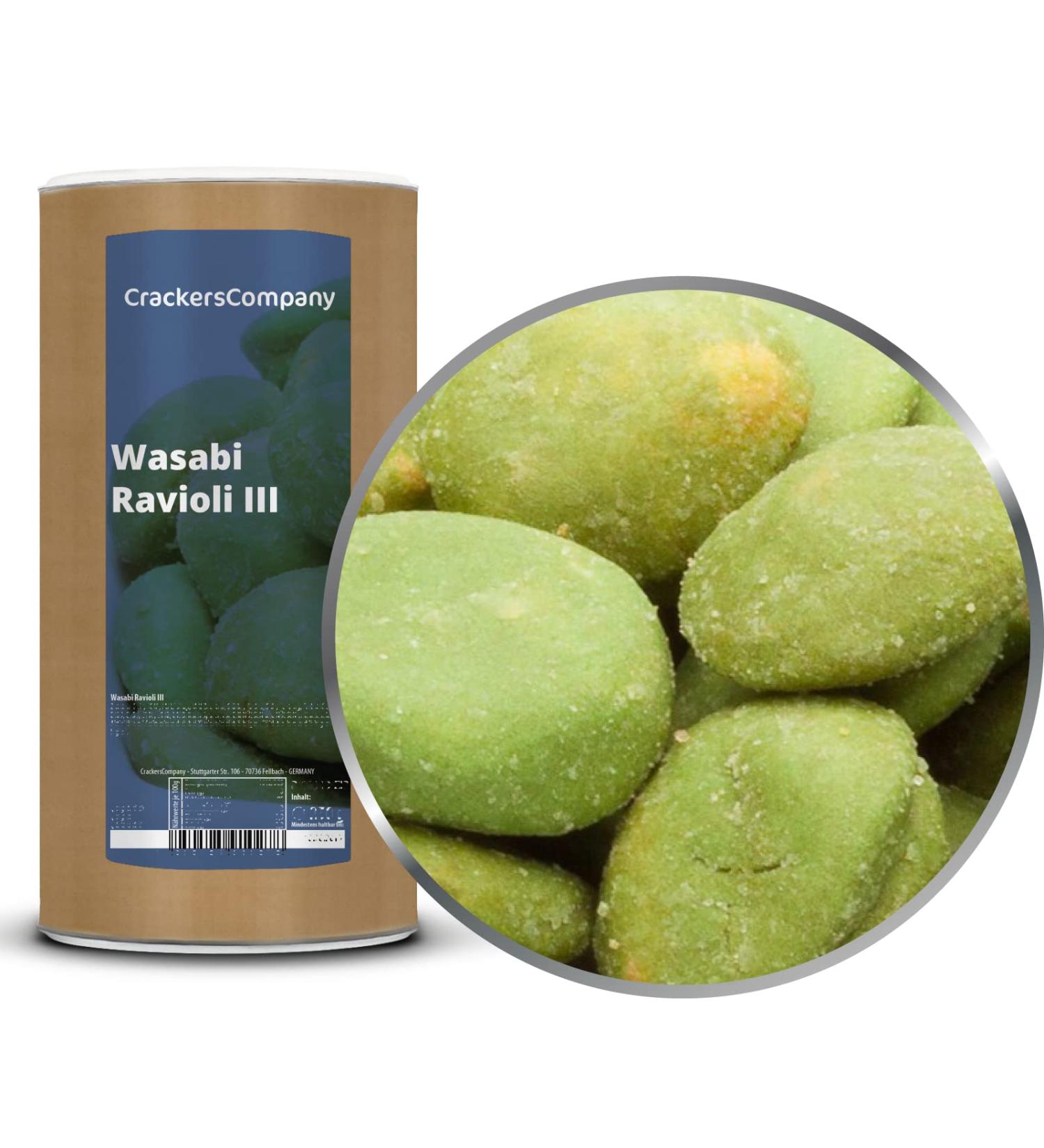 2 x 500g Wasabi Peanut Ravioli extra spicy vegetarian crunchy 500 g (pack of 2)