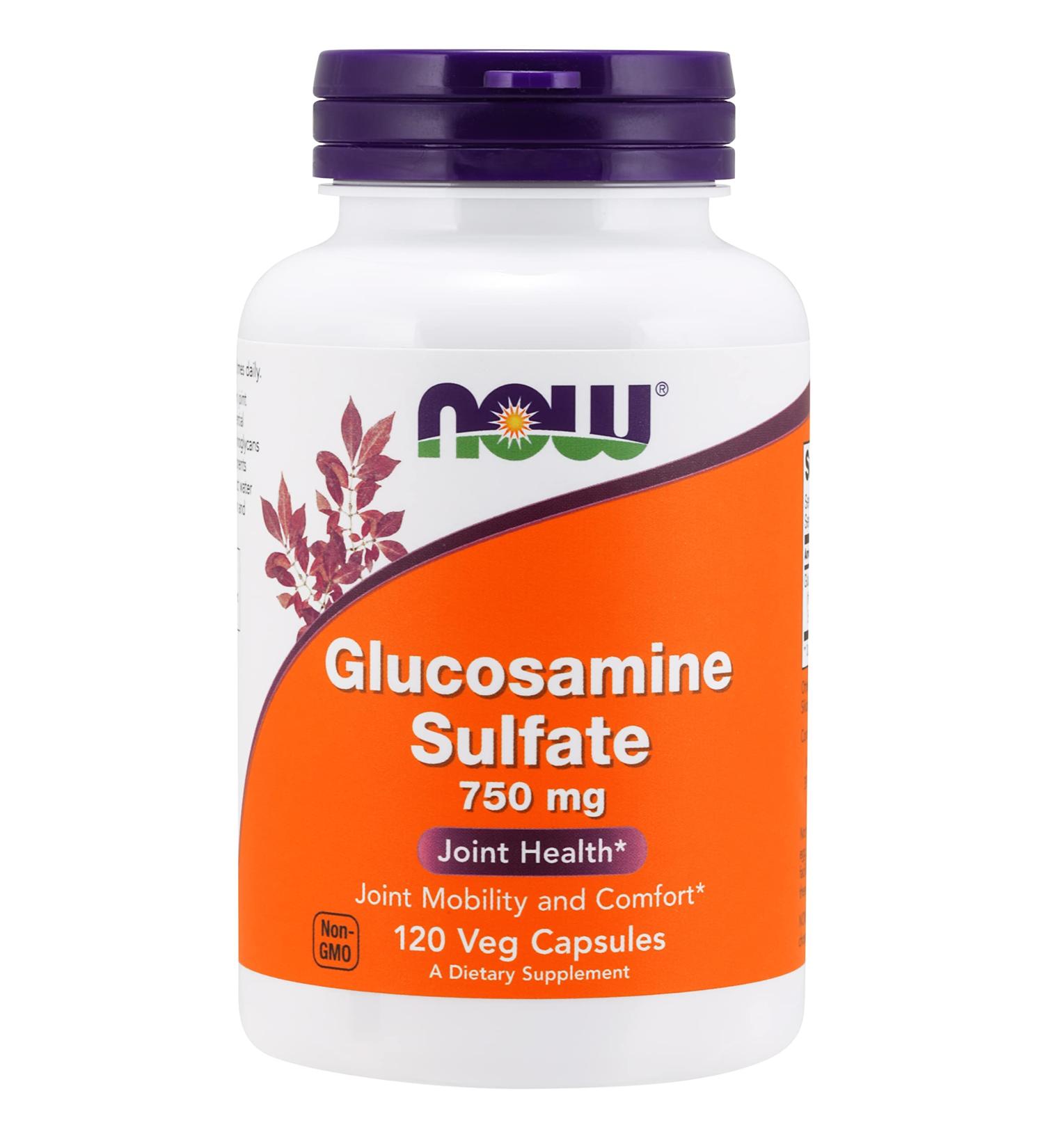 Now Foods Glucosamine Sulfate 750 mg - 120 Capsules | Joint Support Supplement - Buy Online on GoSupps.com
