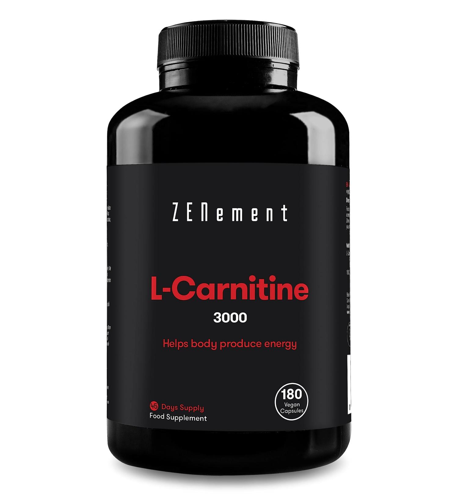 High Strength L-Carnitine 3000mg | Enhances Sports Performance & Weight Loss | Acetyl L-Carnitine | 180 Vegan Capsules - Buy Online on GoSupps.com