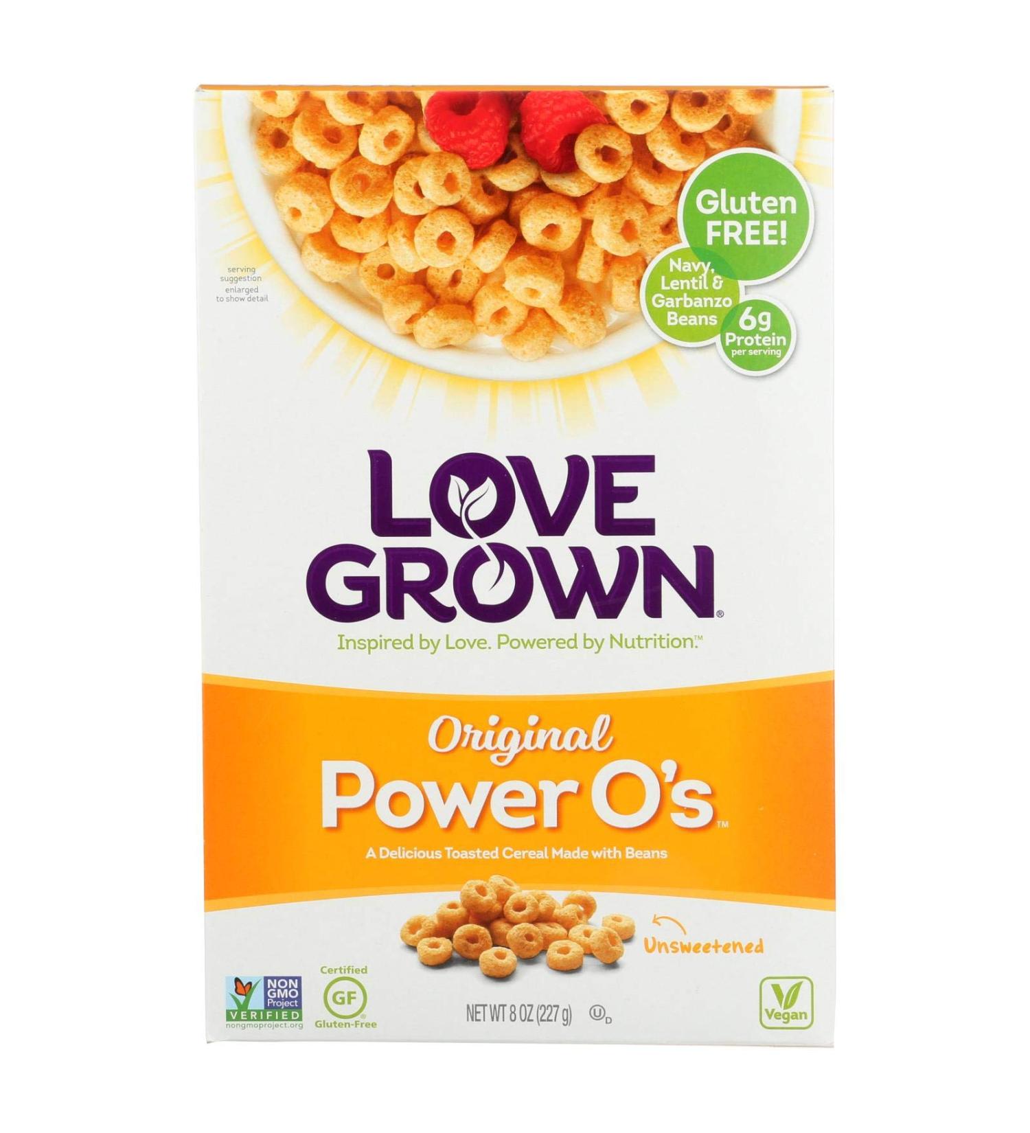Love Grown Cereal Power O's Original 8 Ounce (Pack of 6)