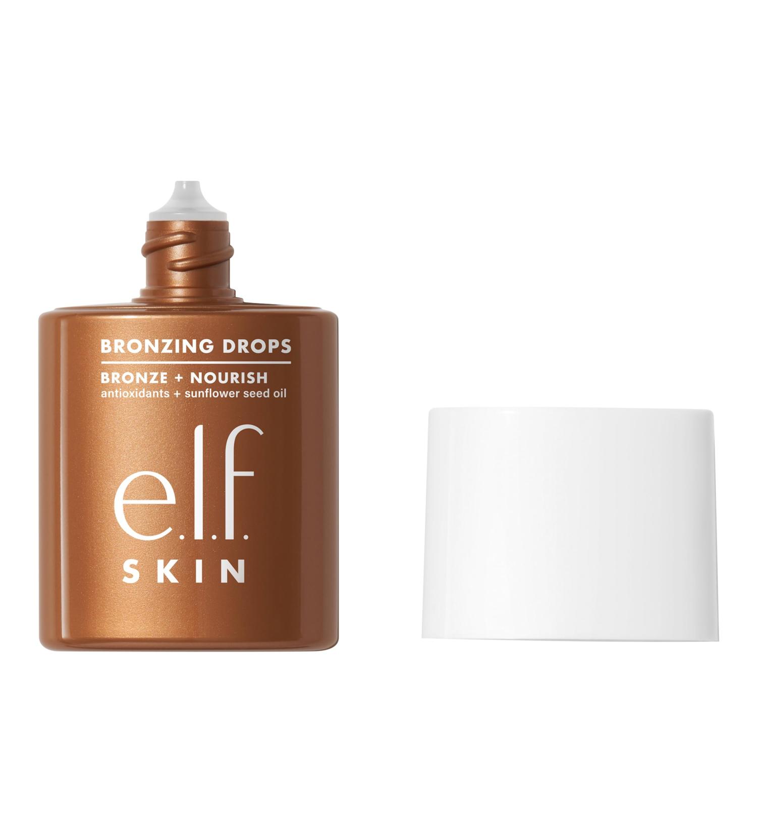 e.l.f. SKIN Bronzing Drops Liquid Bronzer For Face & Skin Creates A Sun-Kissed Glow Infused With Vitamin E Vegan & Cruelty-Free Rose Gold - Buy Online on GoSupps.com